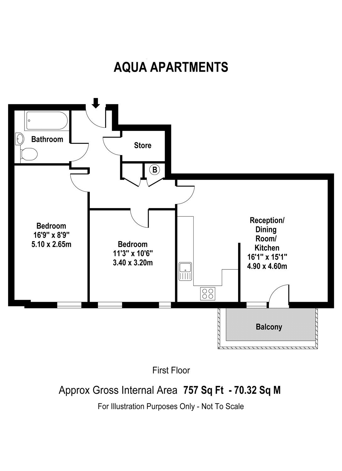 2 Bedrooms Flat to rent in Aqua Apartments, Goodchild Road, London N4