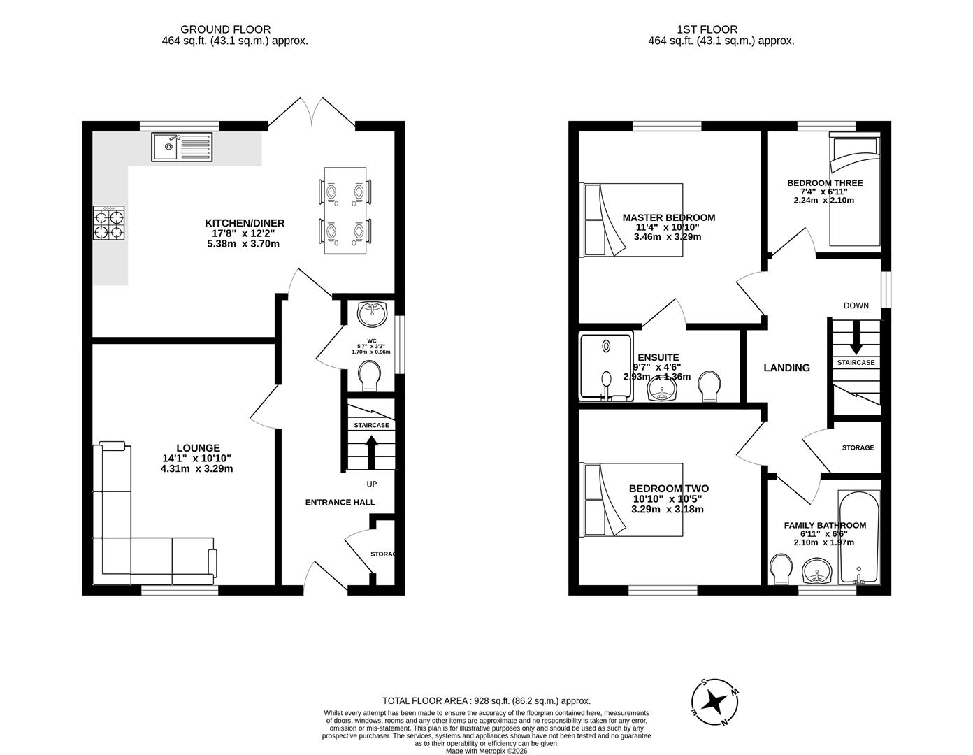 26, Methuen Drive, Preston floorplan