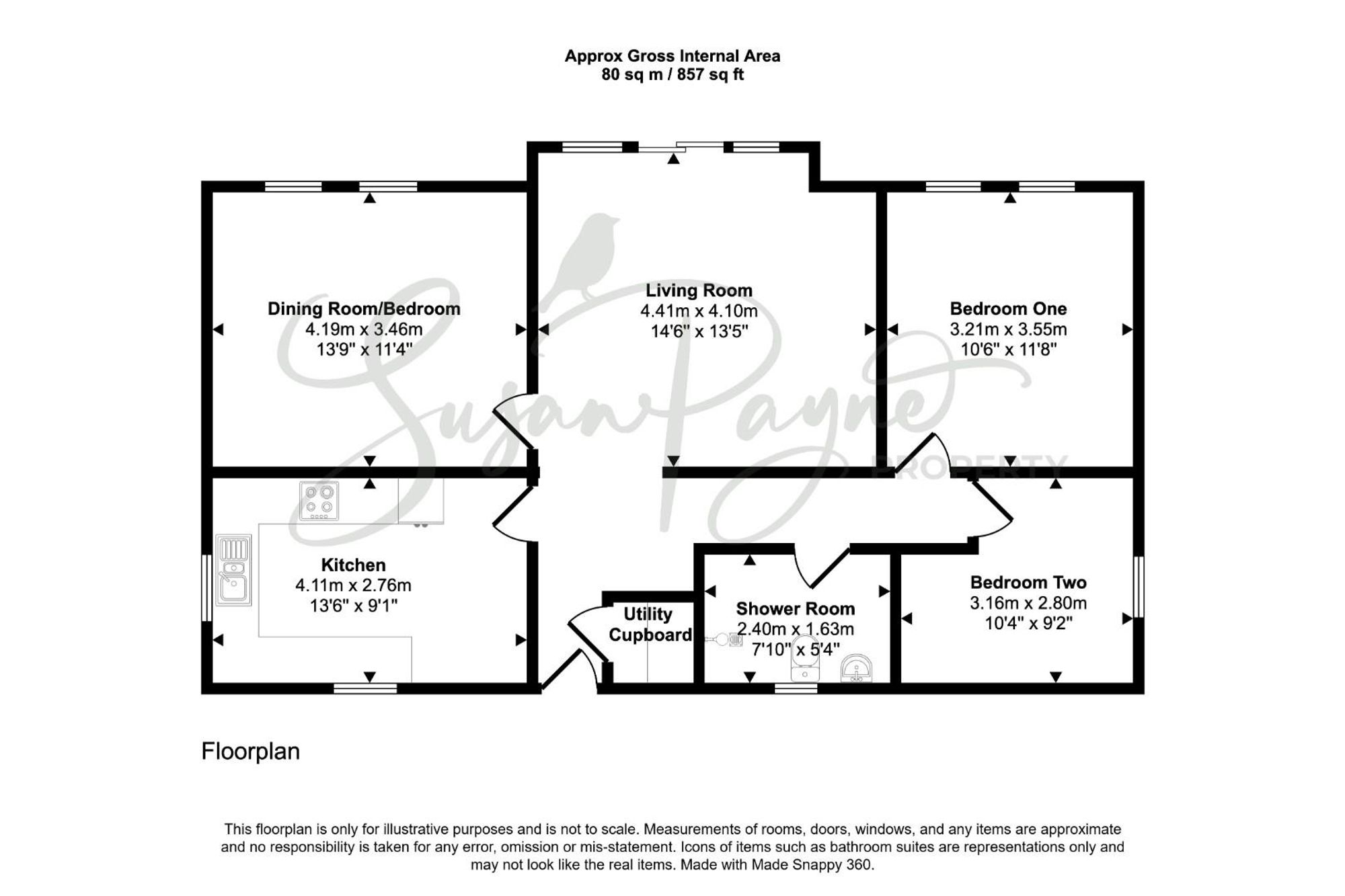 The Bungalow Grove Road, Ventnor floorplan