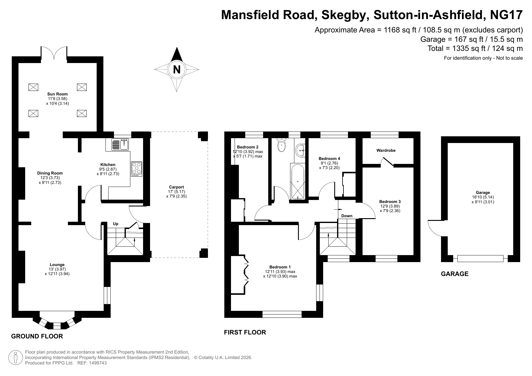 335, Mansfield Road, Skegby floorplan