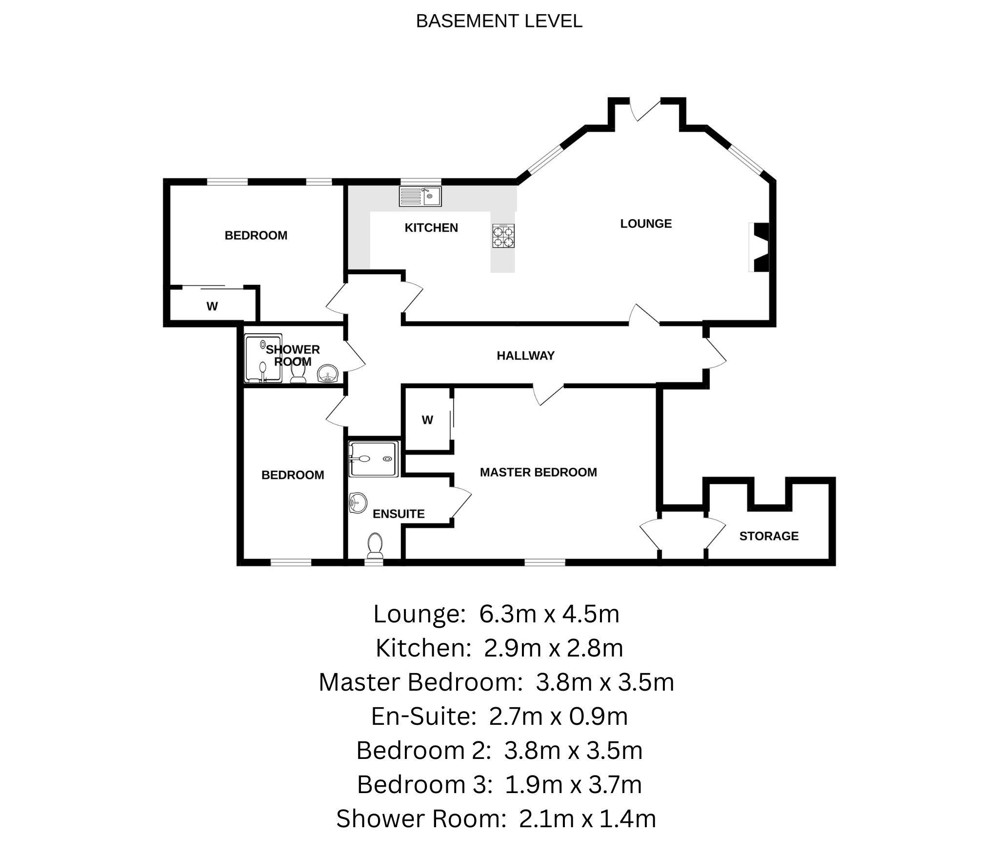 Basement Flat, 138, Nethergate, Dundee floorplan
