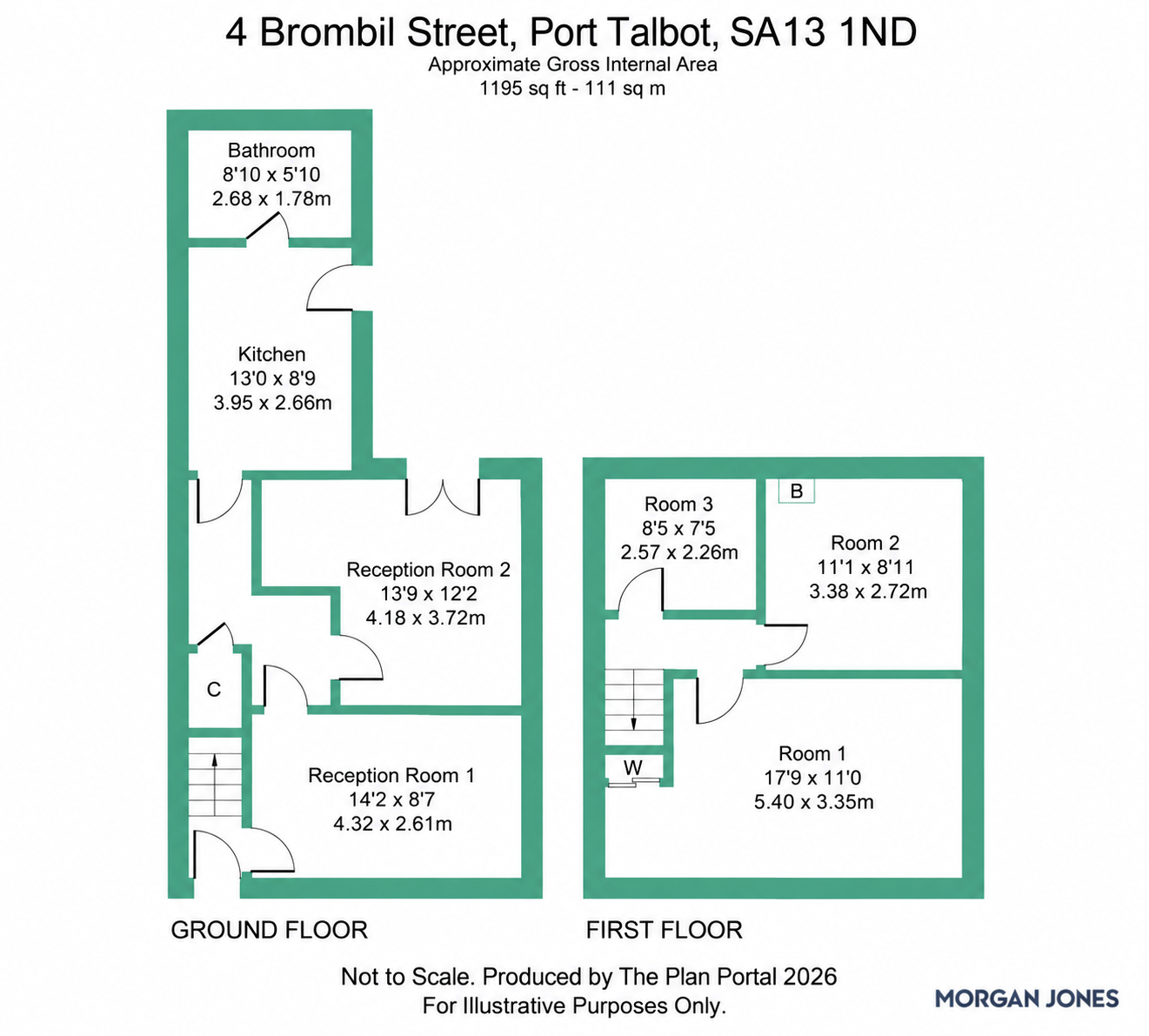 4 Brombil Street, Port Talbot floorplan