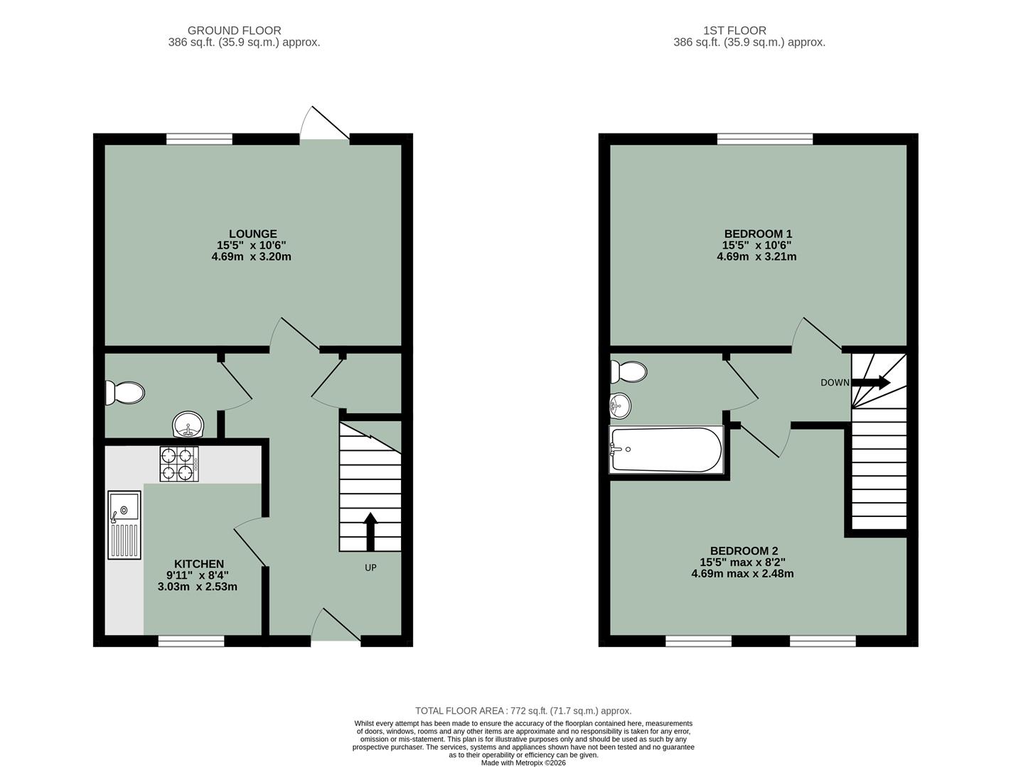 1, Queen Gardens, Harwell floorplan