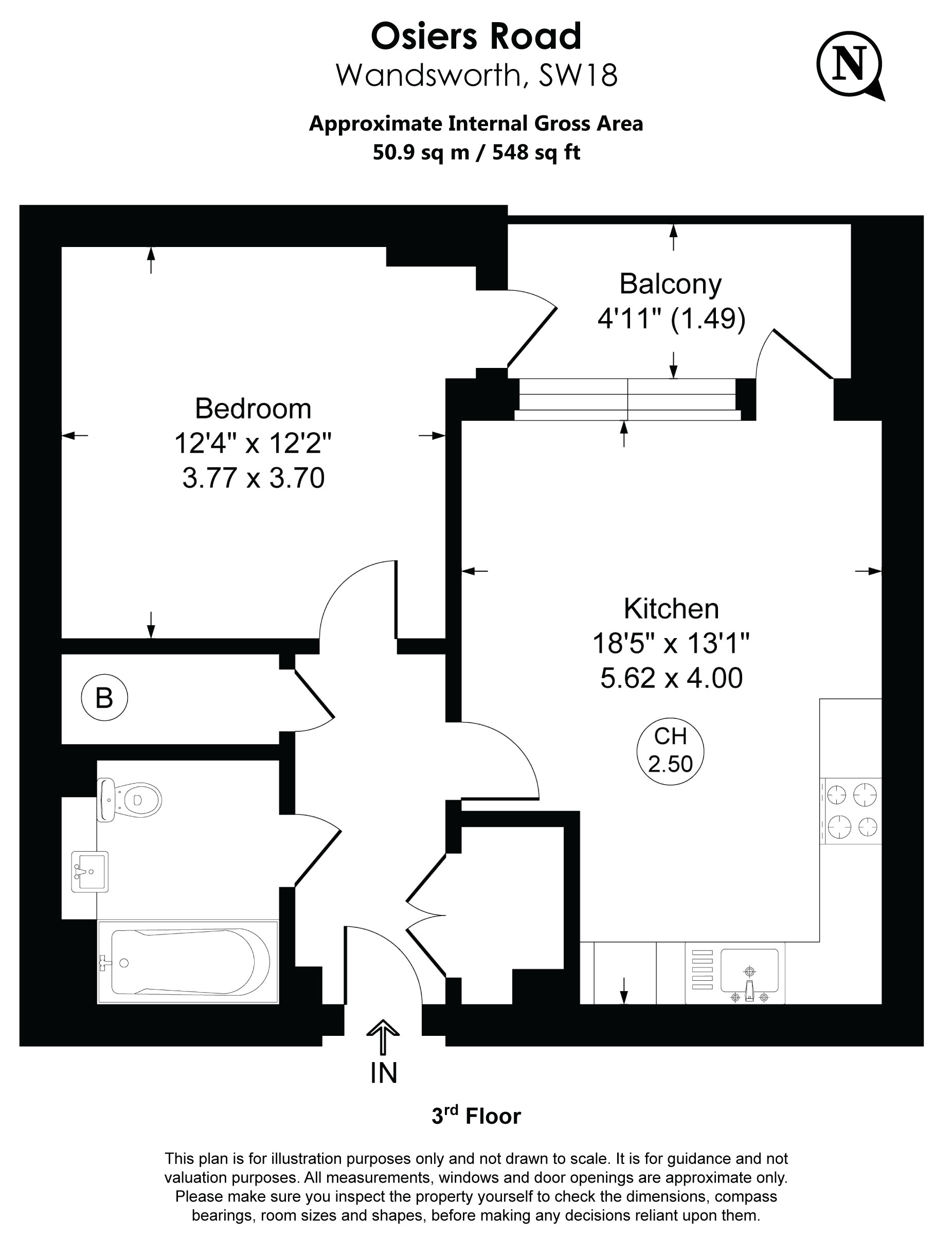 Apartment 11, 12, Osiers Road, Wandsworth floorplan