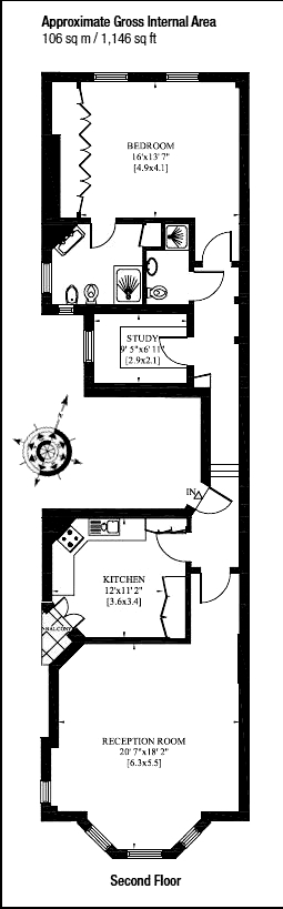 Flat 3, 40, Pont Street, Knightsbridge floorplan