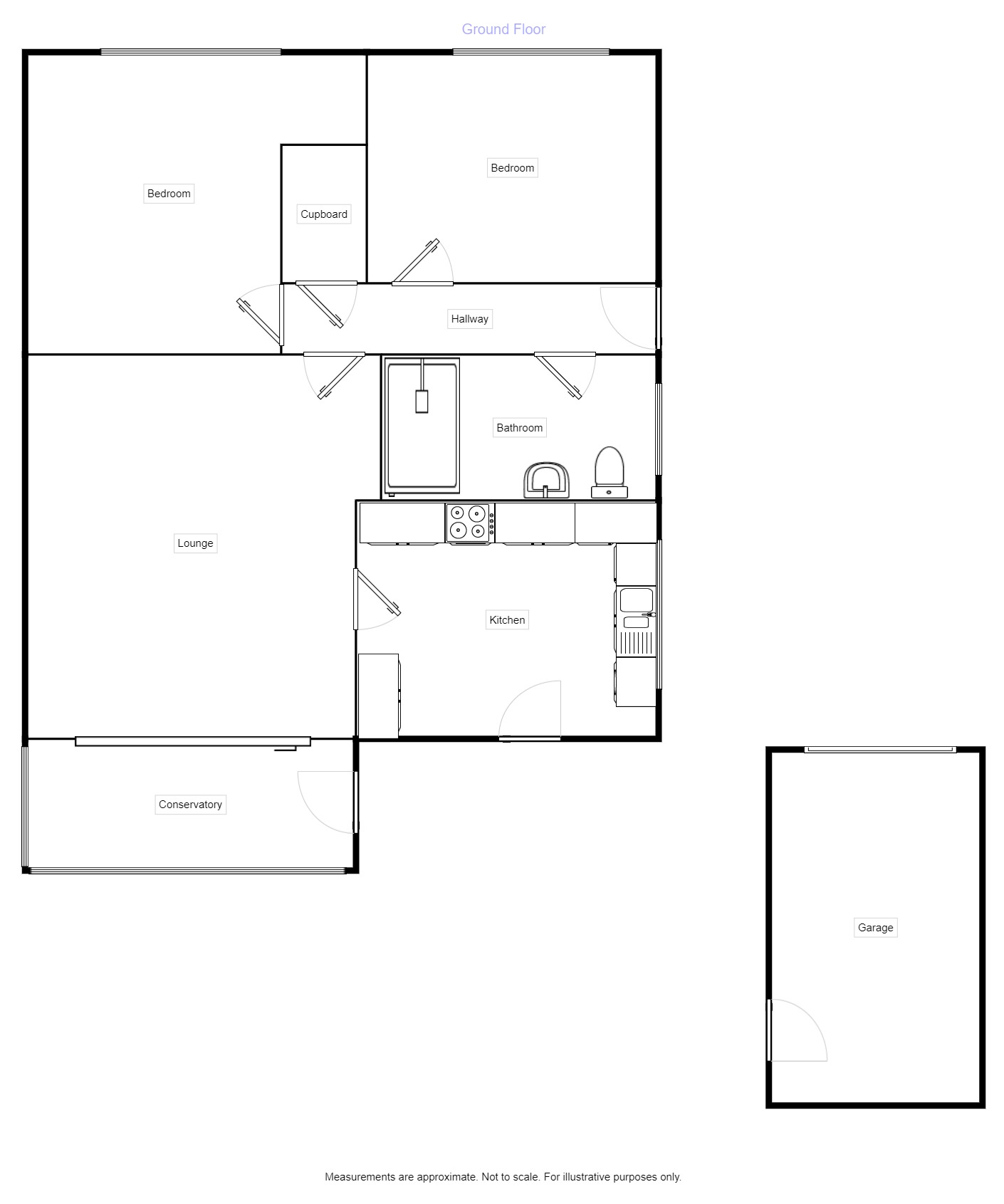 Bramble Close, Glenfield, Leicester, Leicestershire LE3, 2 bedroom