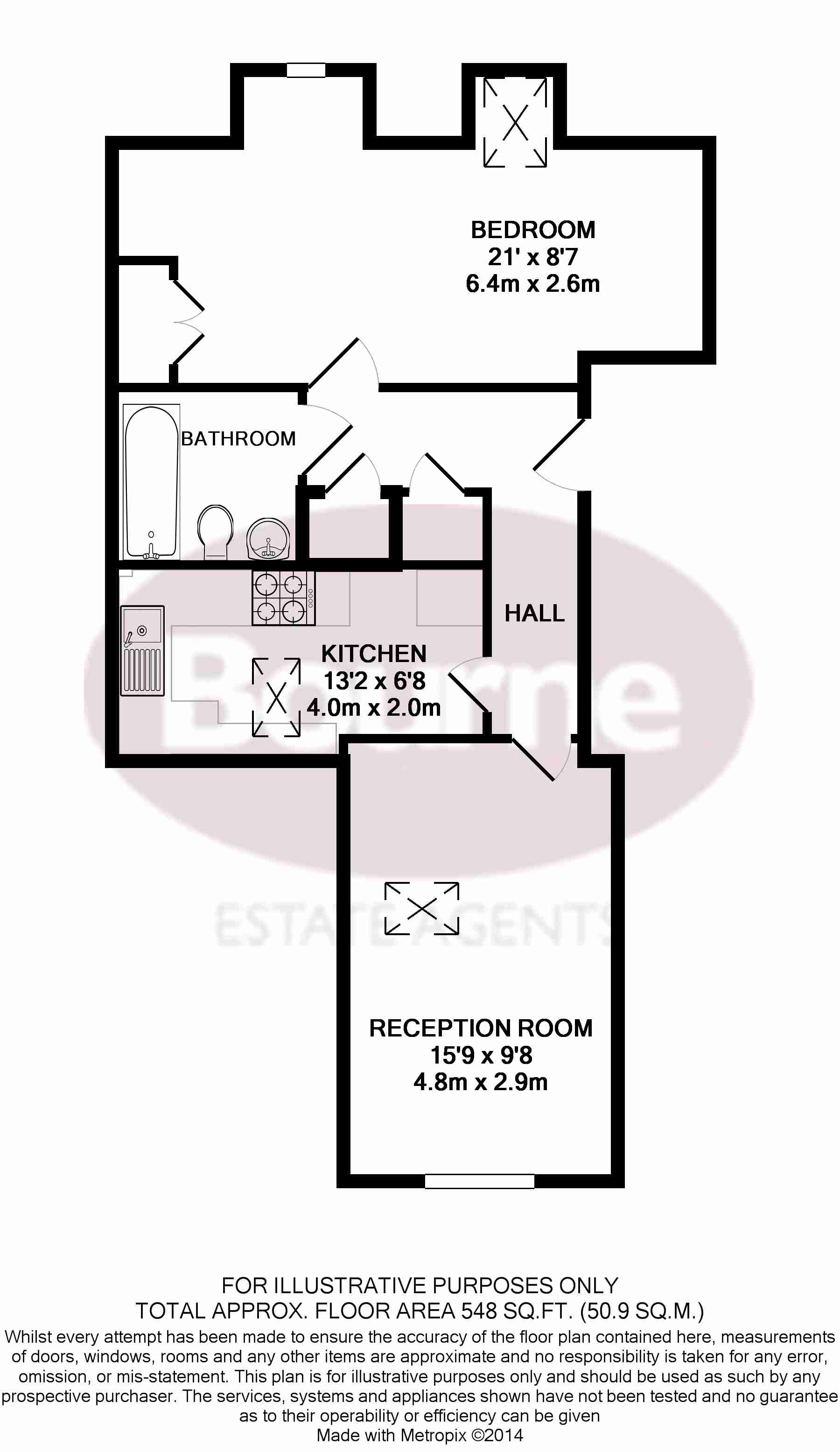 1 Bedrooms Flat to rent in Old School Close, Guildford GU1