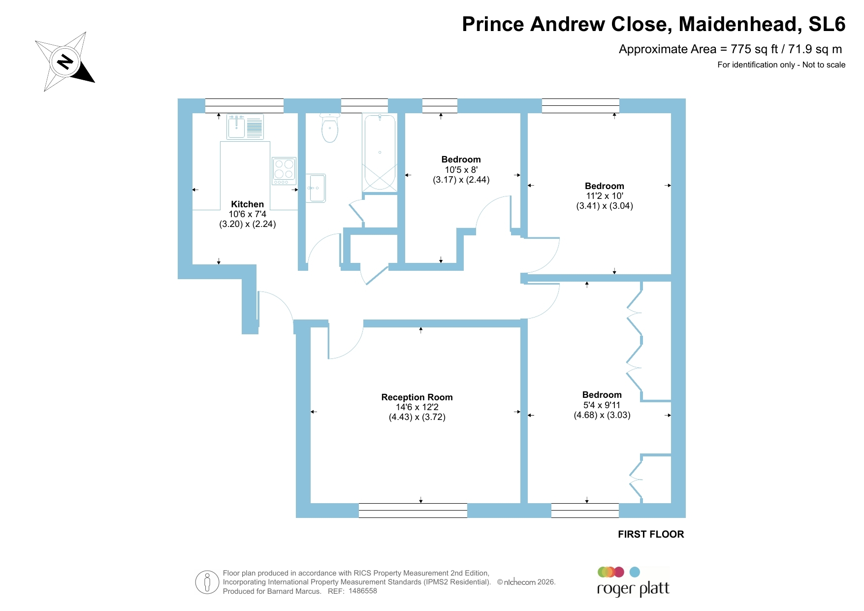 12, Prince Andrew Close, Maidenhead floorplan