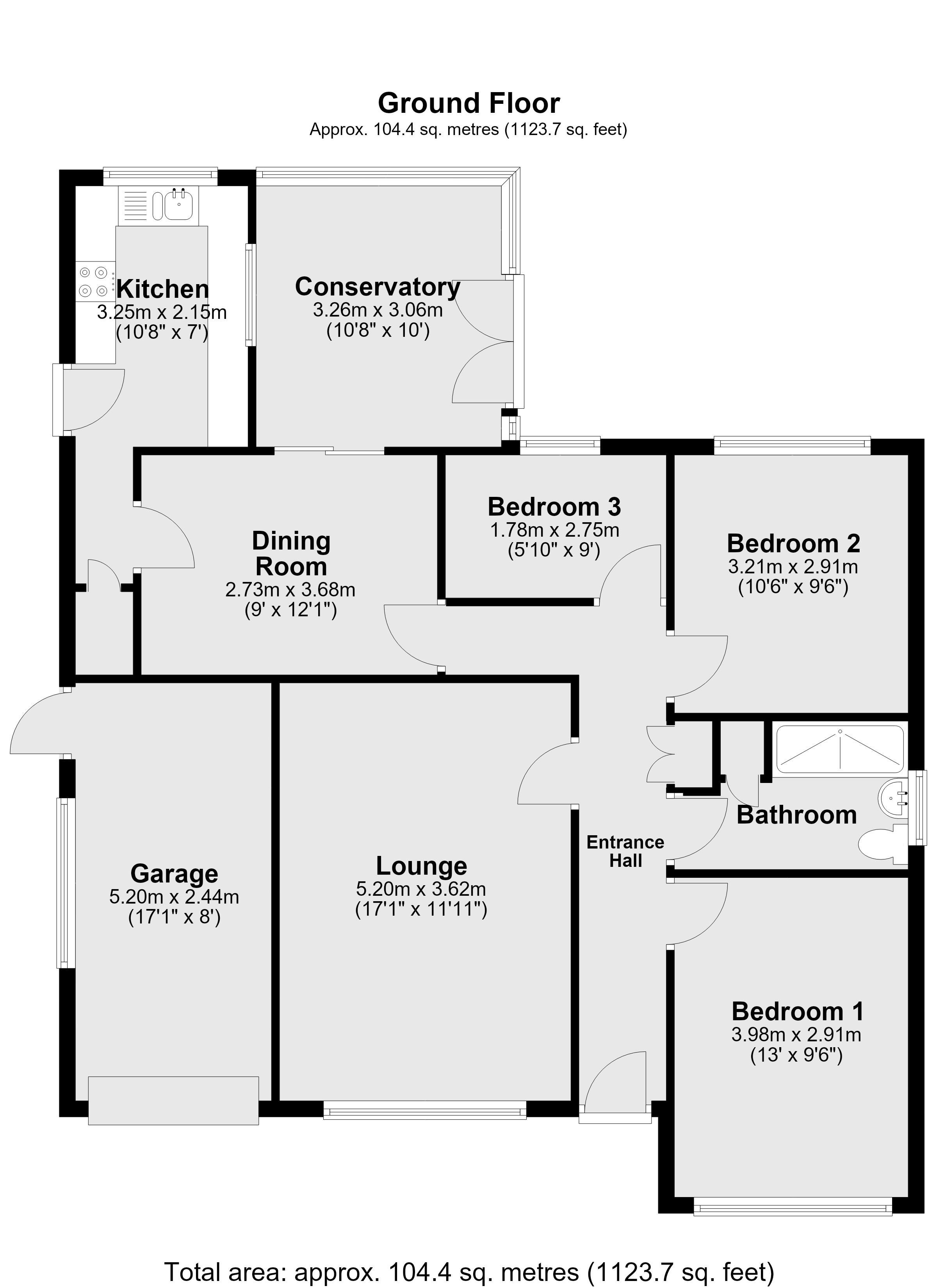 6, Oulton Close, Lincoln floorplan