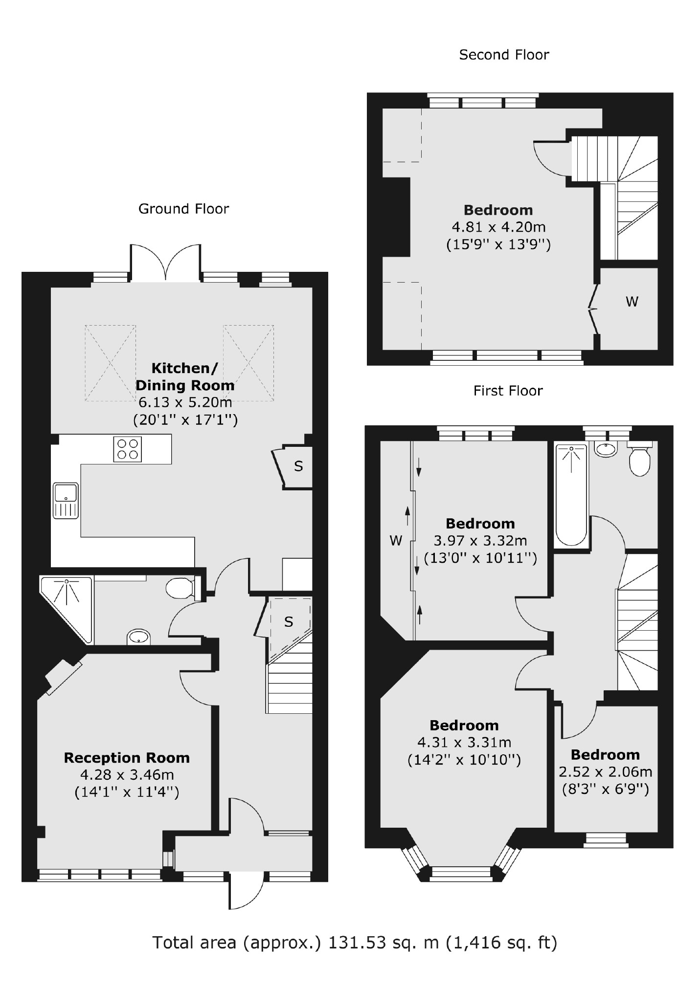 92, Leithcote Gardens, London floorplan