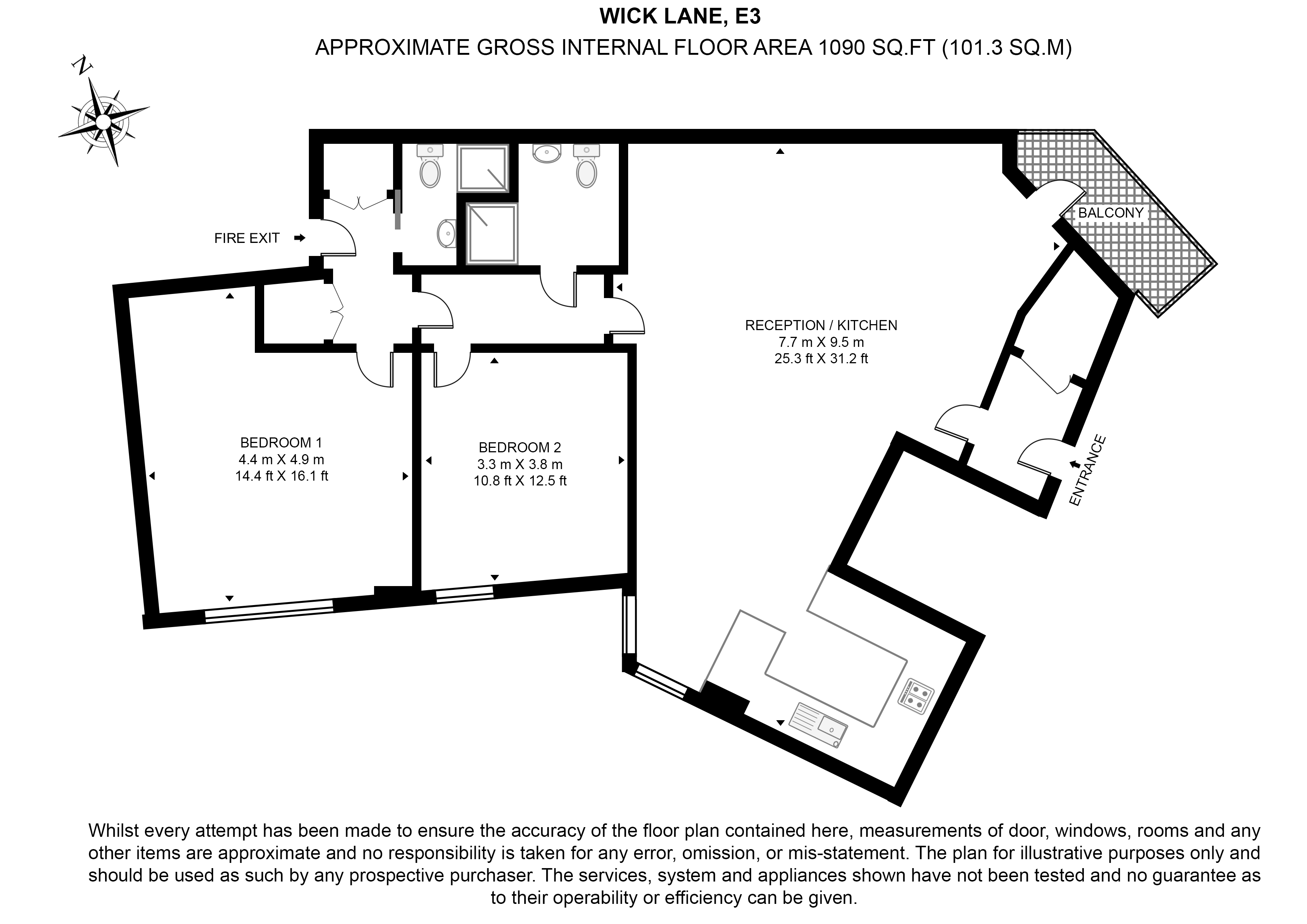 Wick Lane, London floorplan