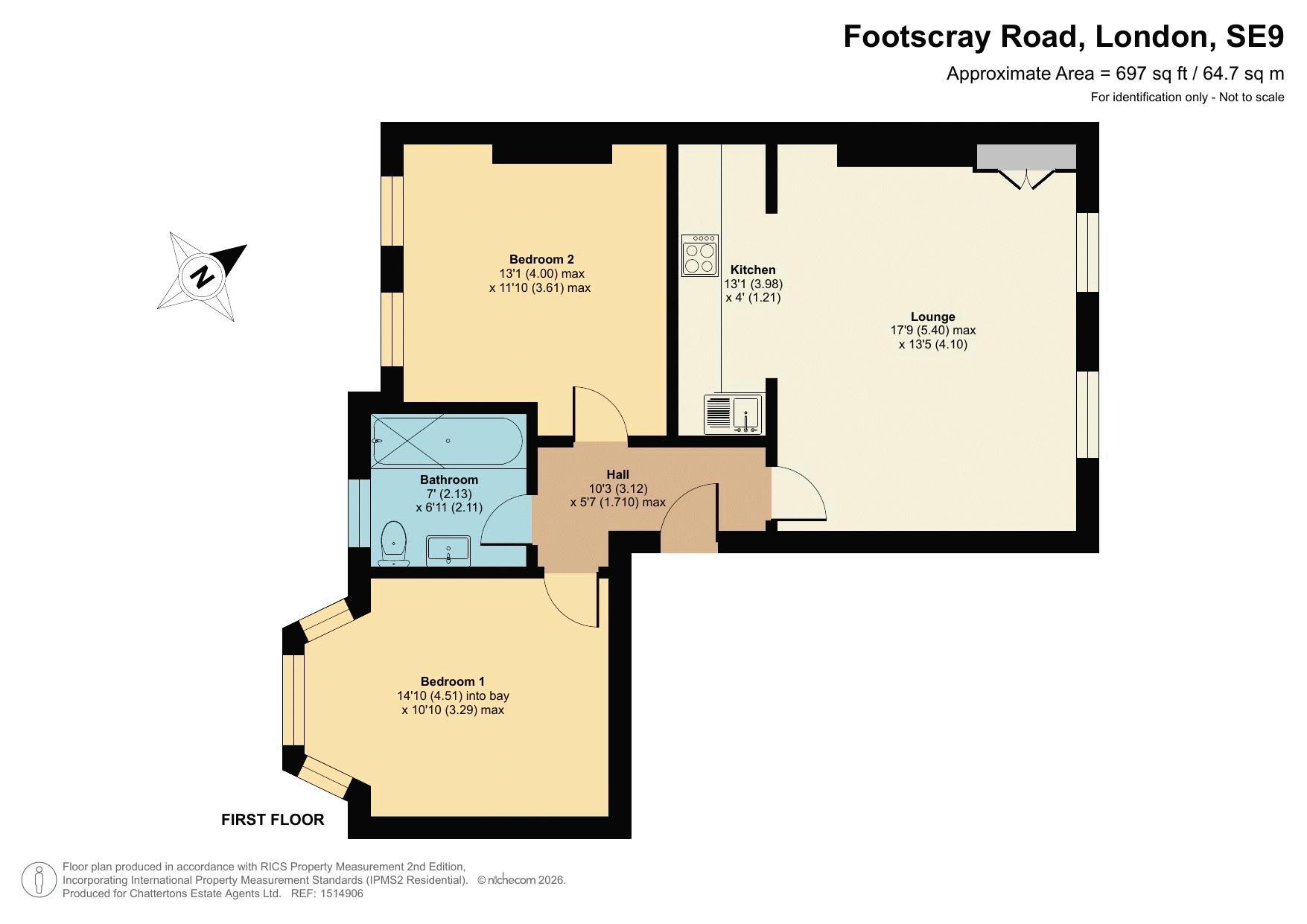 Flat 3, 503 Footscray Road, London floorplan