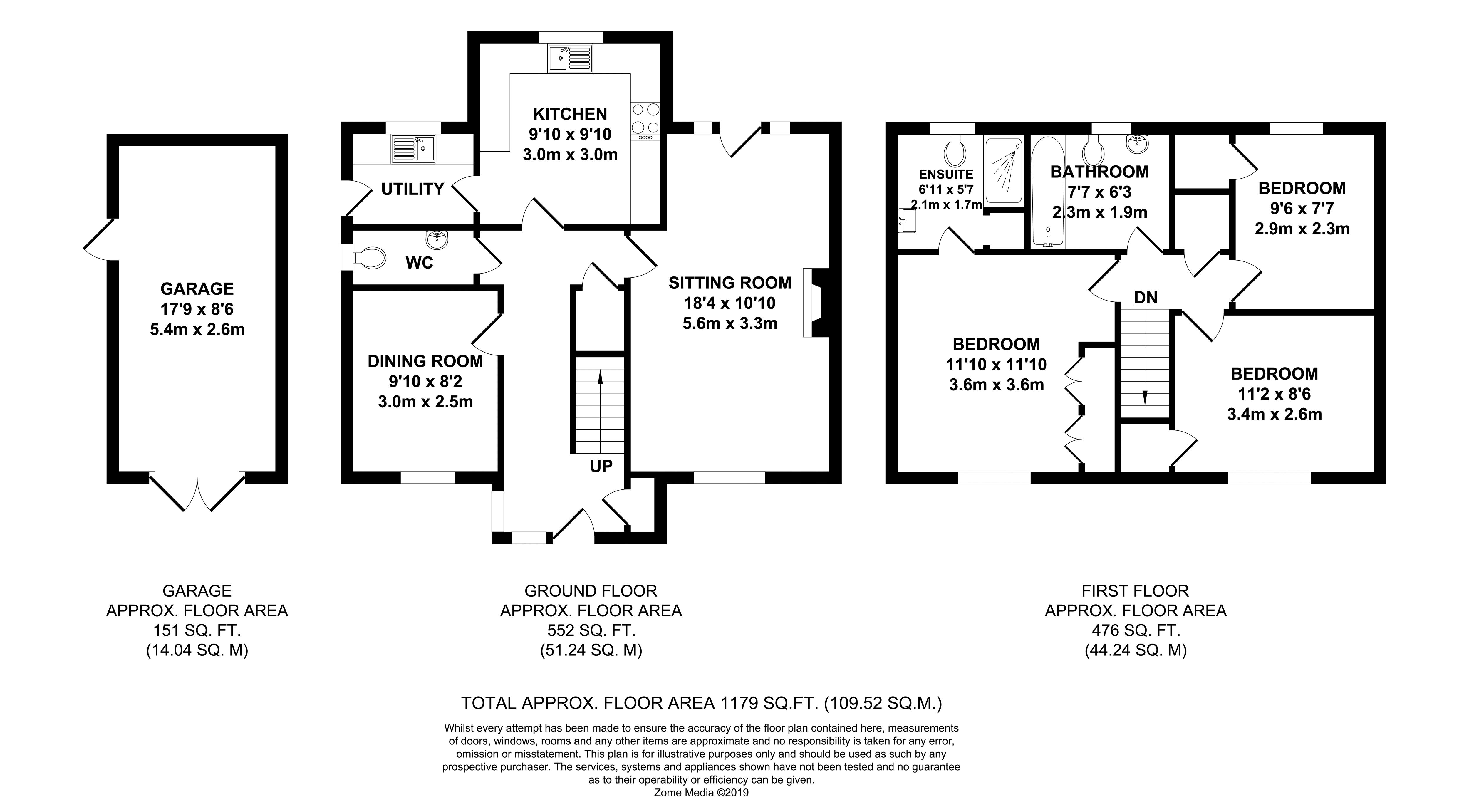 3 Bedrooms Detached house for sale in Green Lane, Paddock Wood, Tonbridge TN12