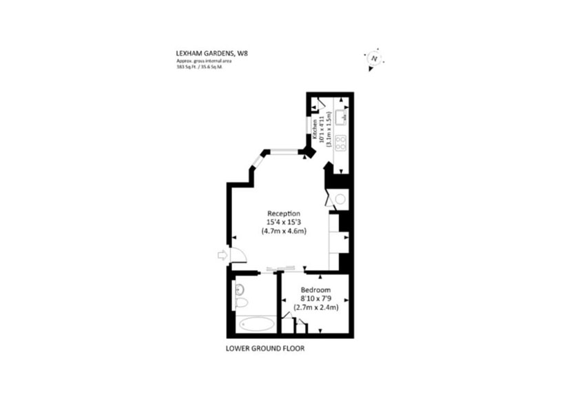 1 Bedrooms Flat to rent in Lexham Gardens, Kensington, London W8