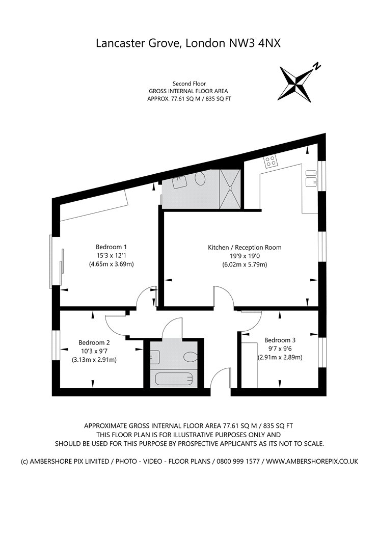 Jade House, Lancaster Grove, London, NW3 floorplan