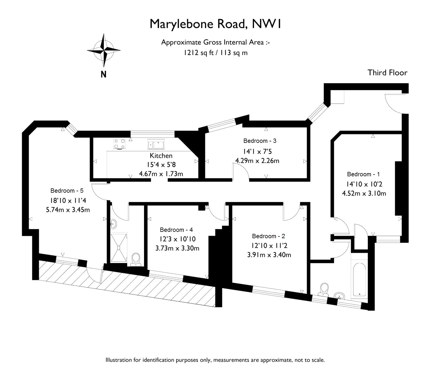 1b, 43, Marylebone Road, London floorplan