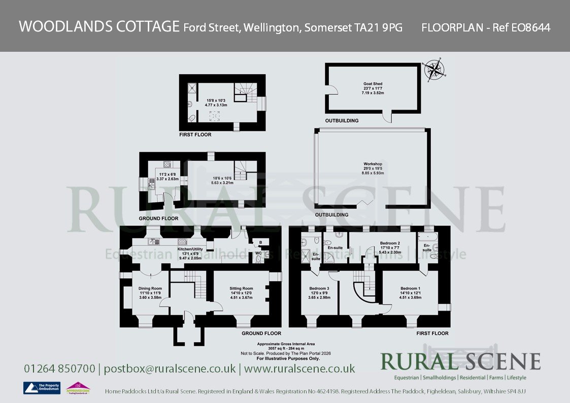 WOODLANDS COTTAGE, Ford Street, Wellington floorplan