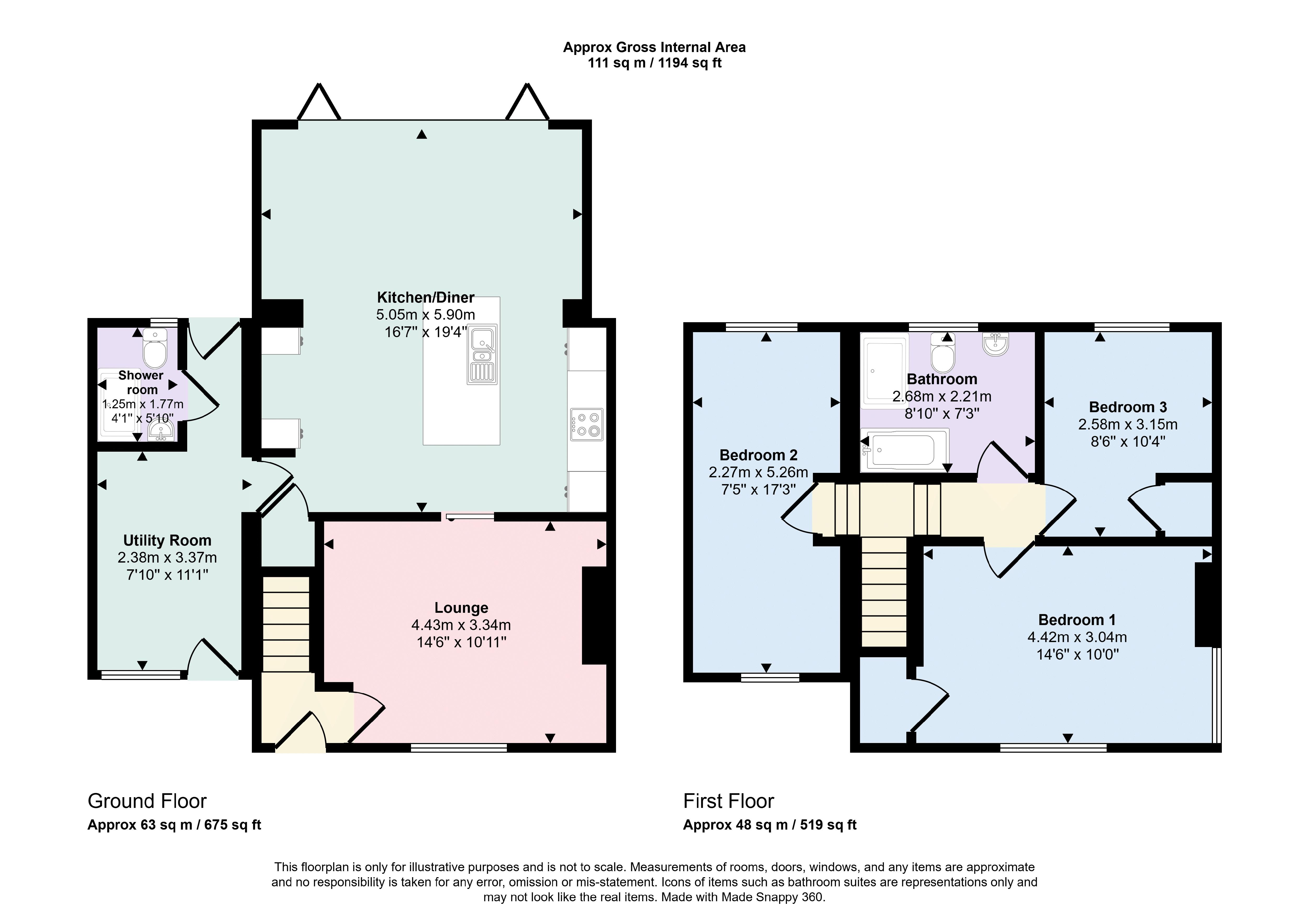 15, Bradley Road, Southwick floorplan