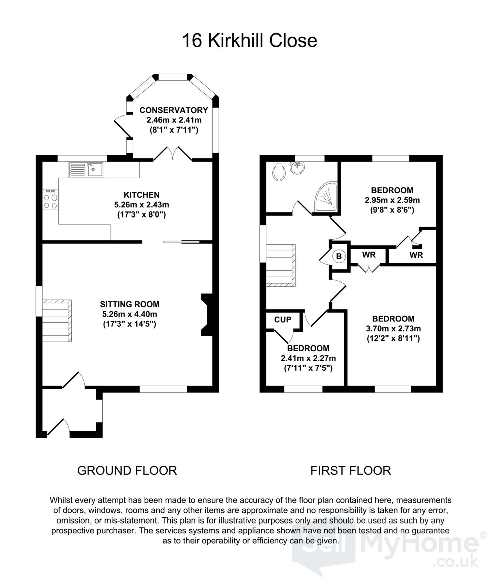 16 Kirkhill Close, Coalville floorplan