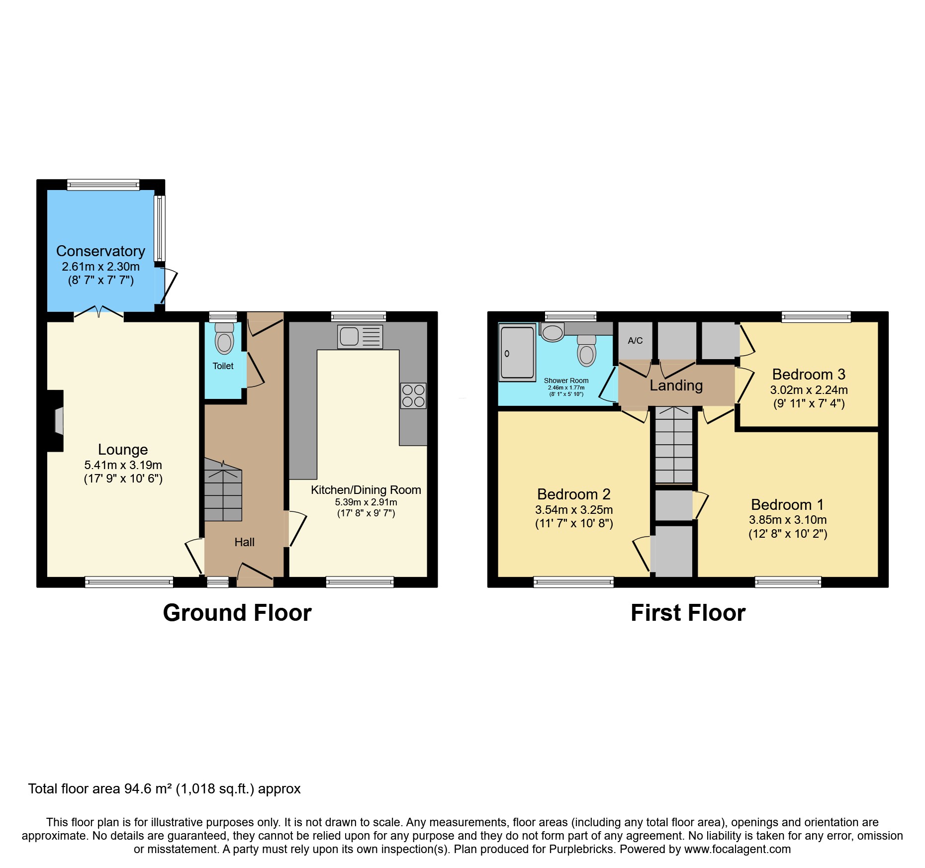 40, Aintree Close, Telford floorplan