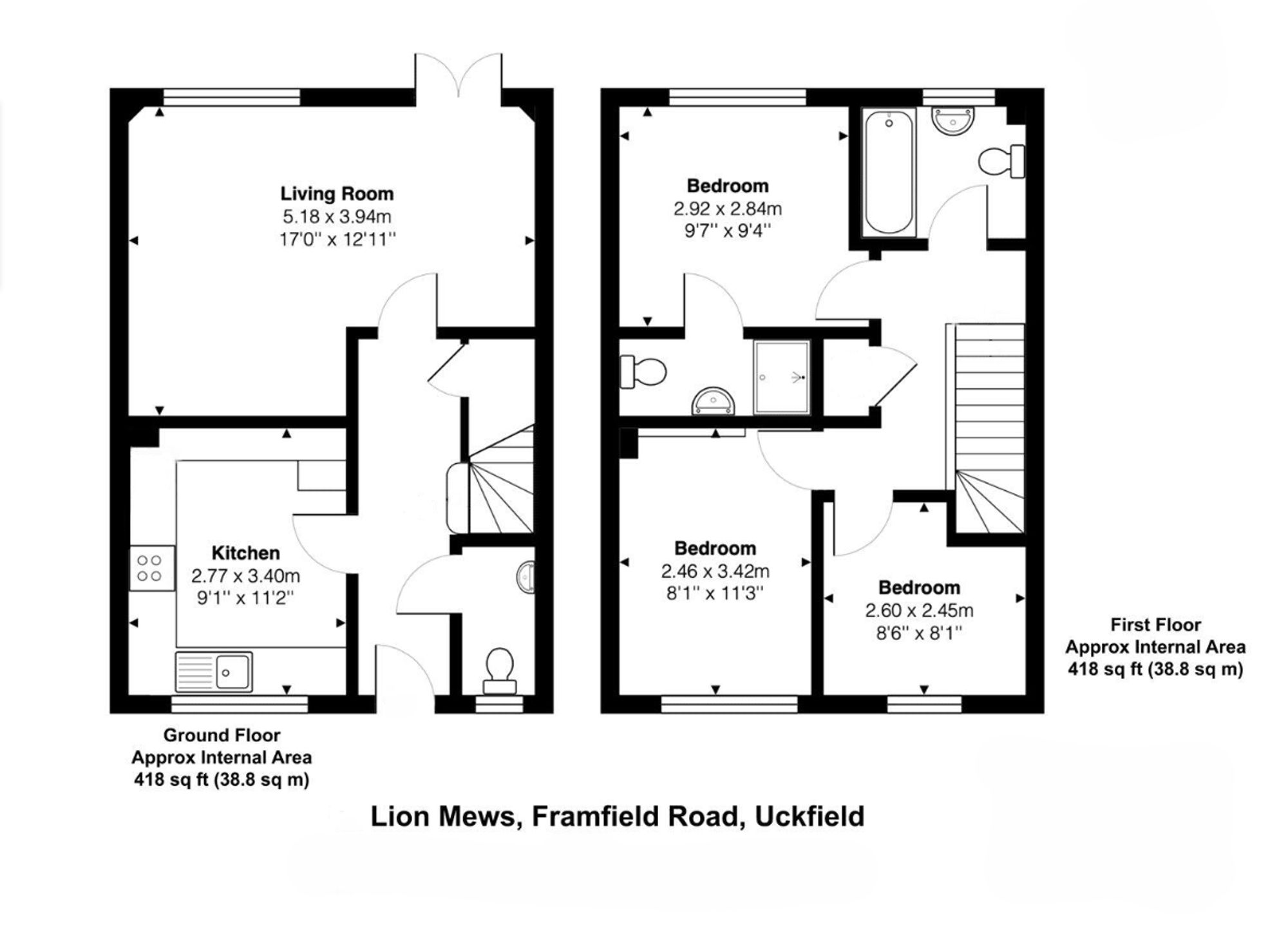 11 Lion Mews Framfield Road, Uckfield floorplan