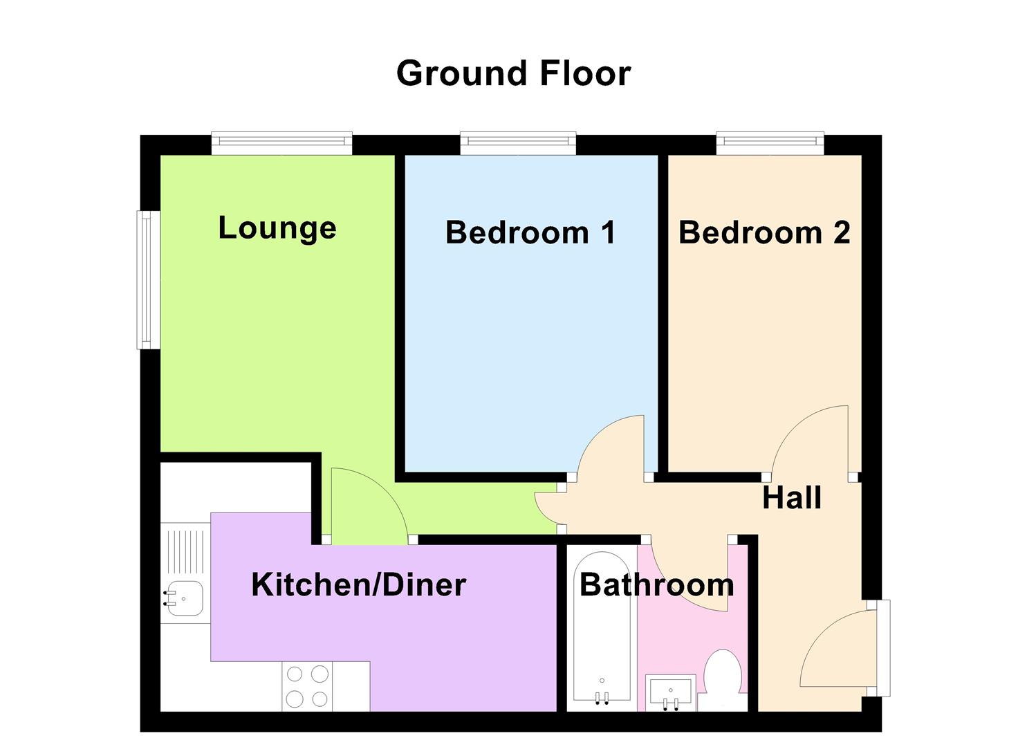 Flat 5, Clearmount Court, New Close Gardens, Weymouth floorplan
