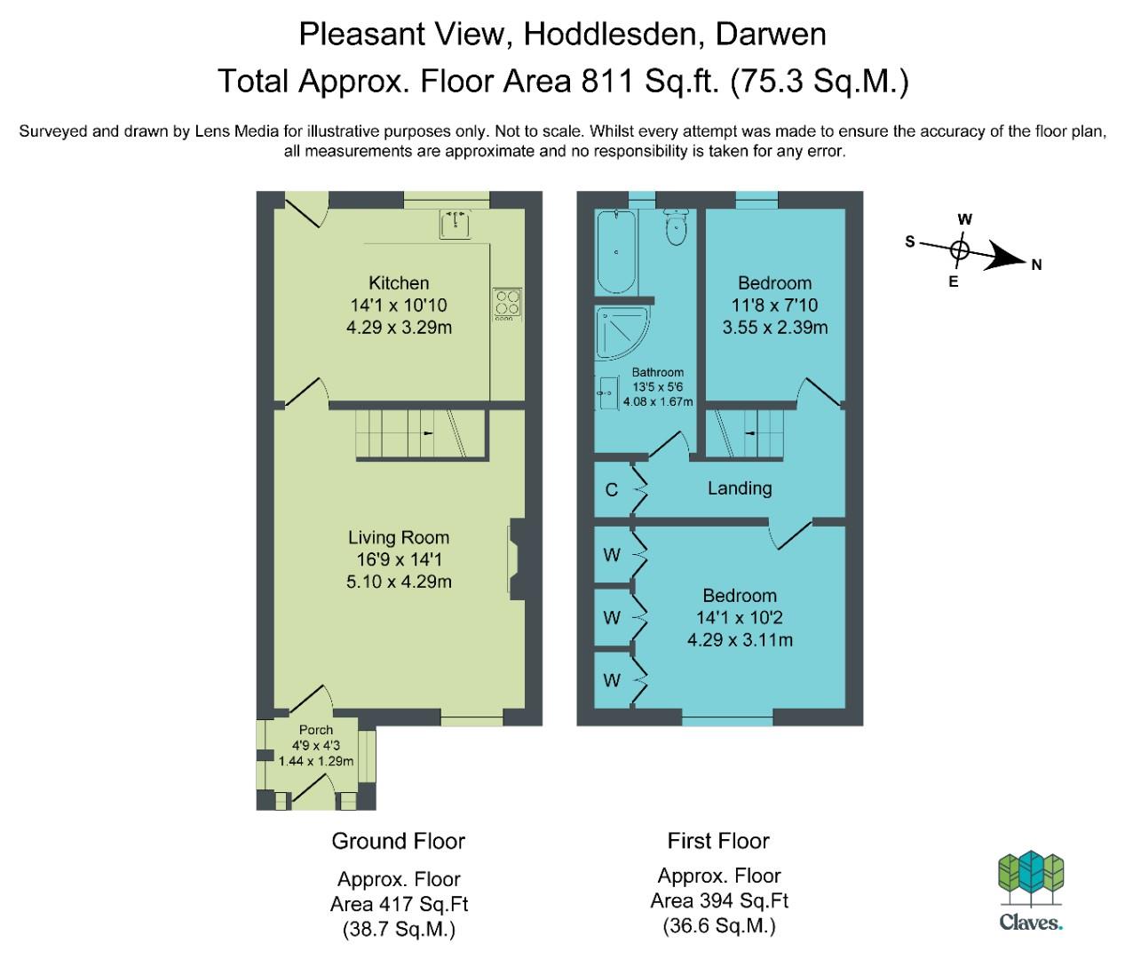 11, Pleasant View, Darwen floorplan