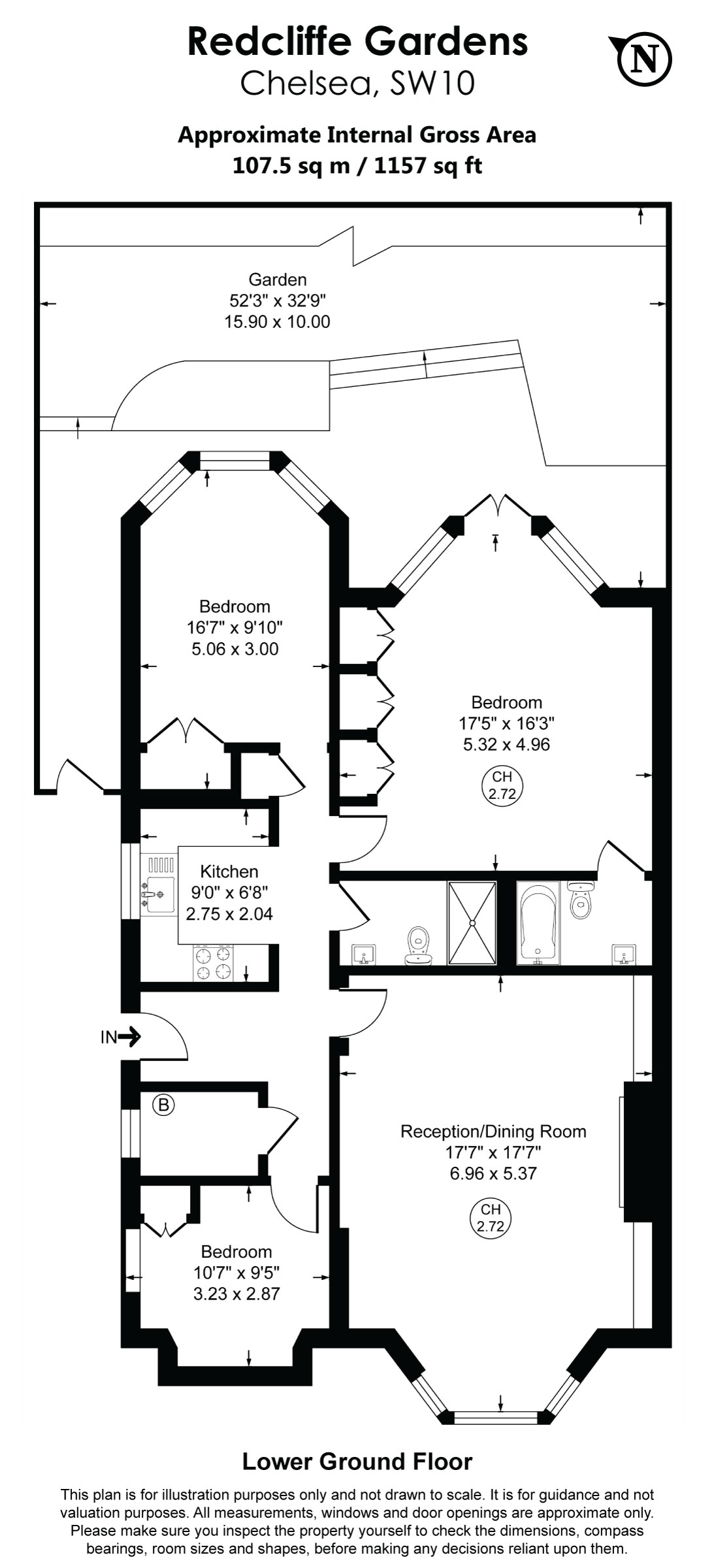 Flat 1, 59, Redcliffe Gardens, Chelsea floorplan
