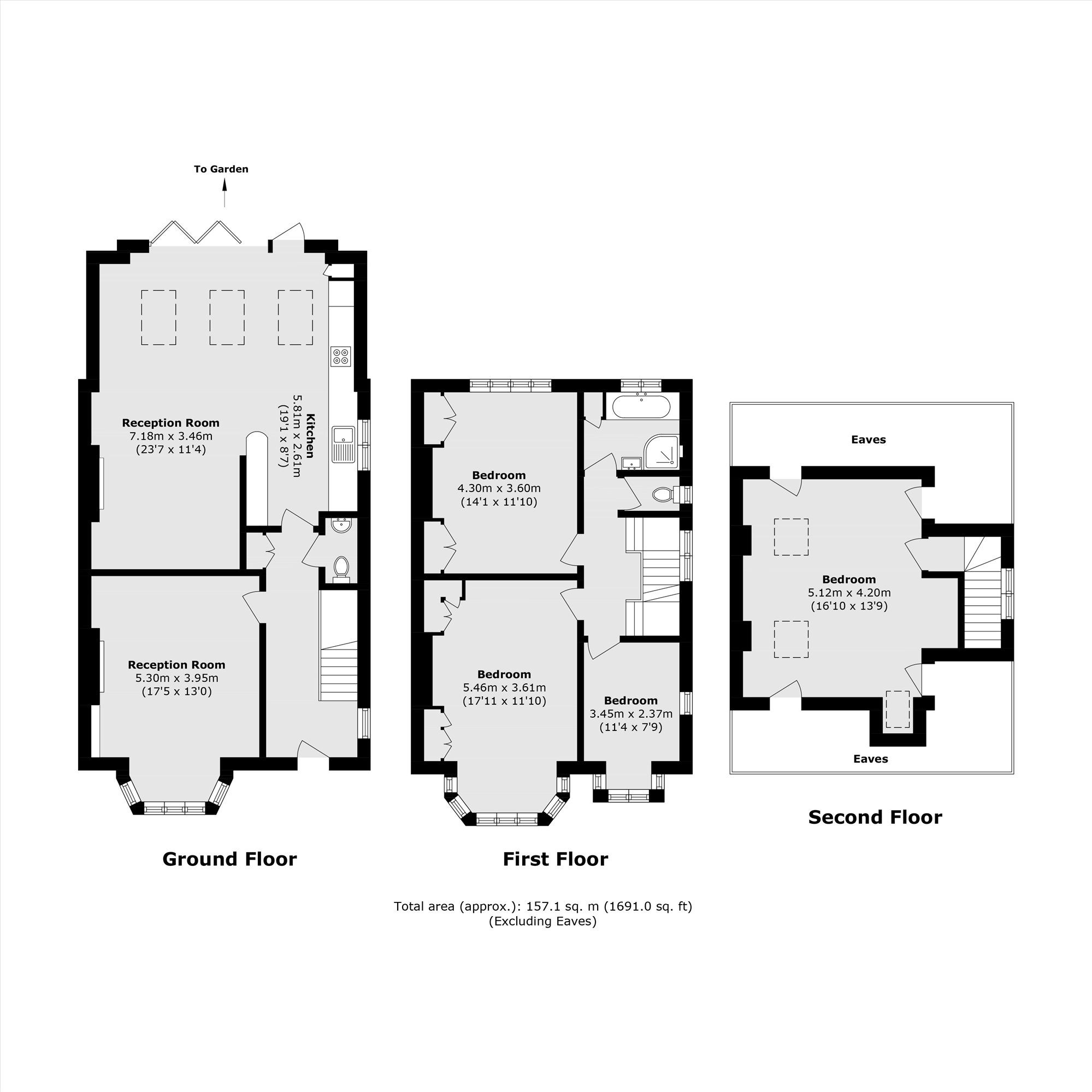 50, Claremont Road, London floorplan