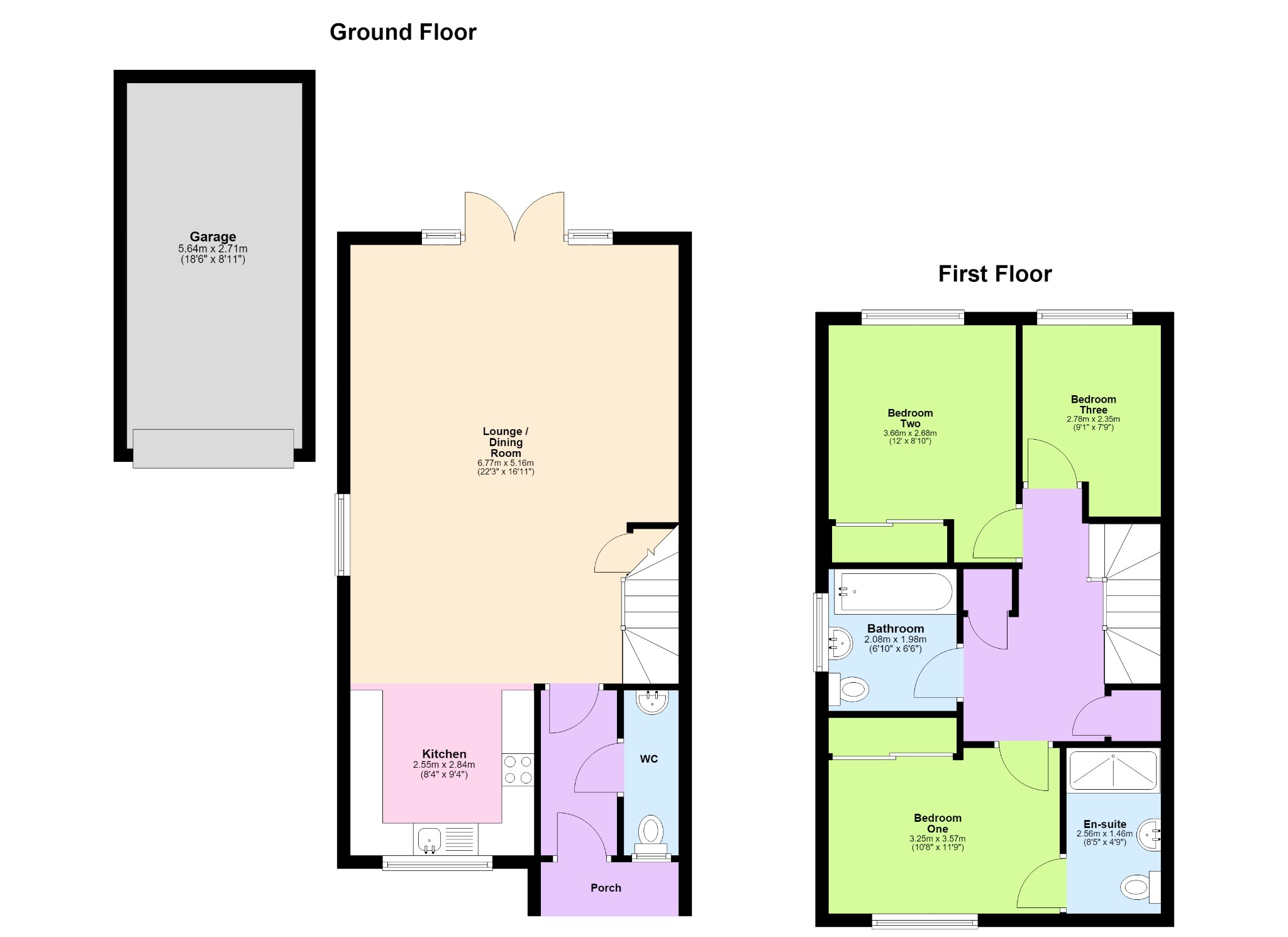 3 Fotheringhay Close, Daventry, Northamptonshire floorplan