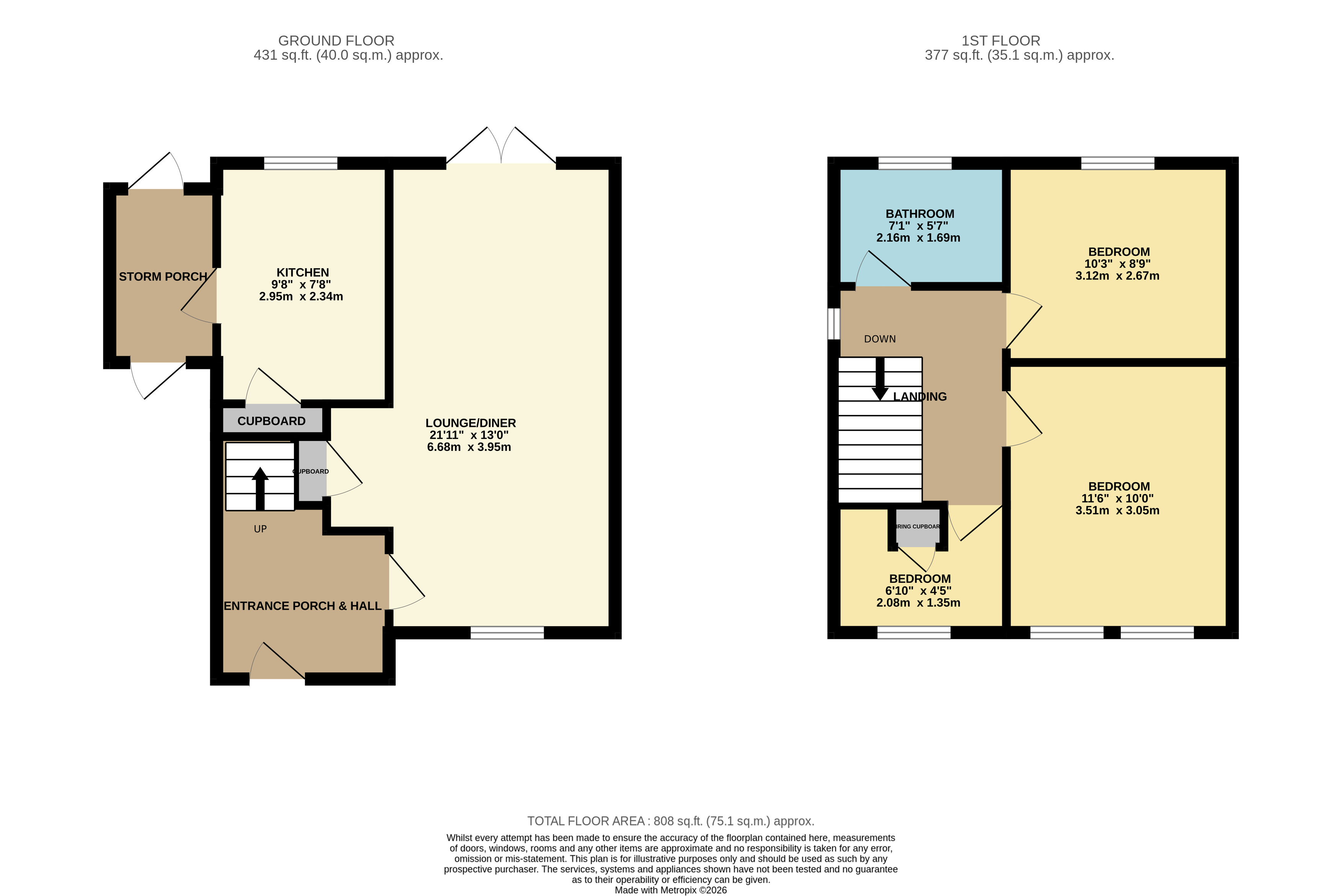 11, Huntsman Way, Telford floorplan