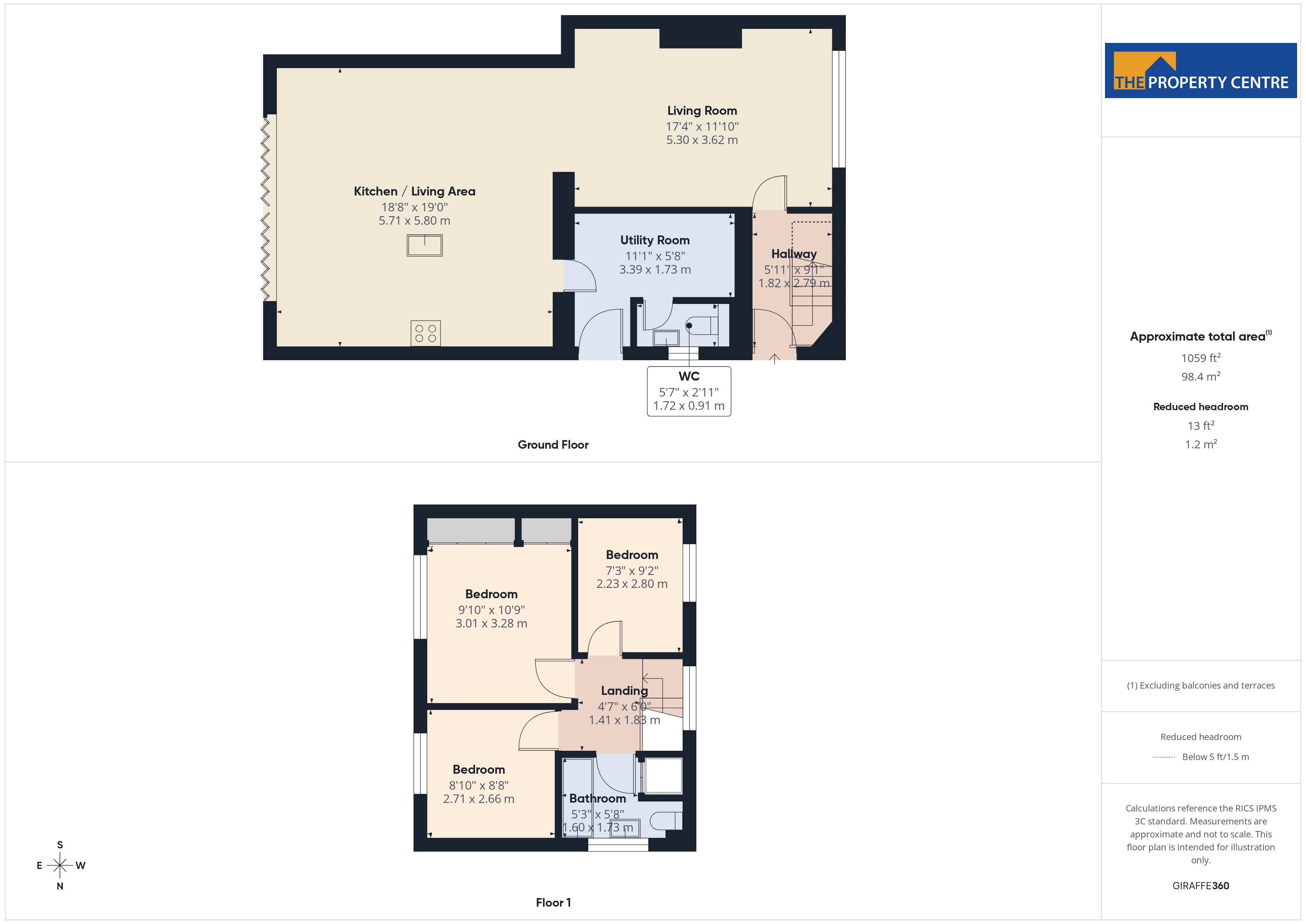 32, Heath Close, Worcester floorplan
