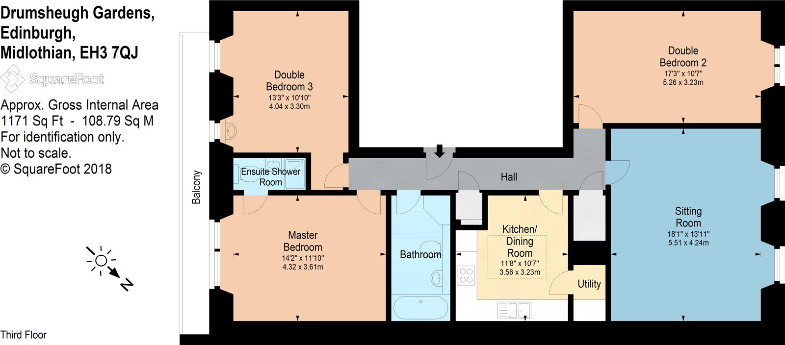 3 Bedrooms Flat for sale in Drumsheugh Gardens, Edinburgh EH3