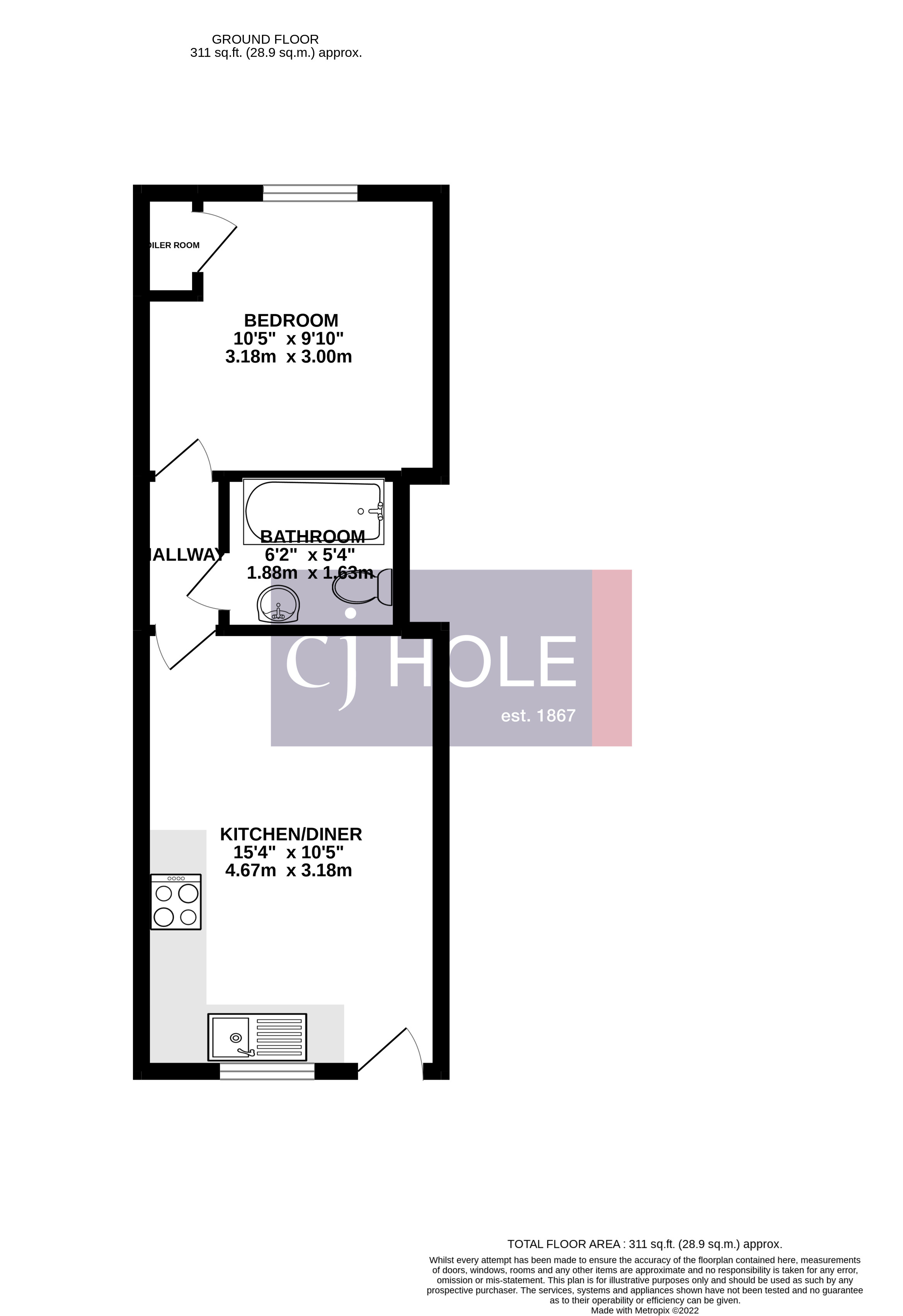 Flat 2, 6, Boverton Road, Bristol floorplan