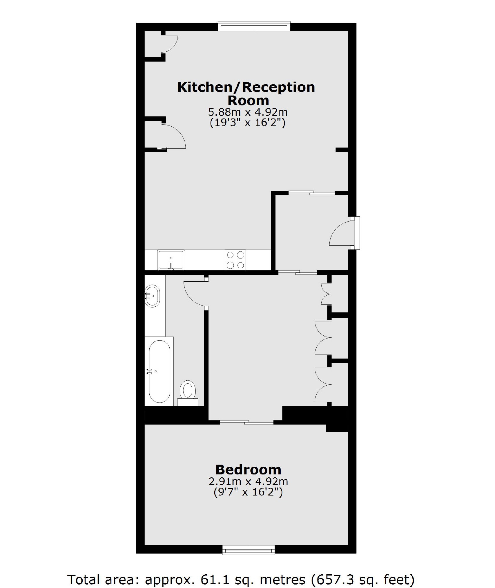 60E, Oxford Gardens, London floorplan