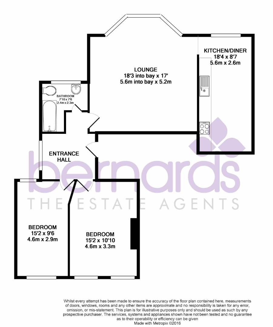 Flat 9 Salisbury Apartments, 59 Festing Road, Southsea floorplan