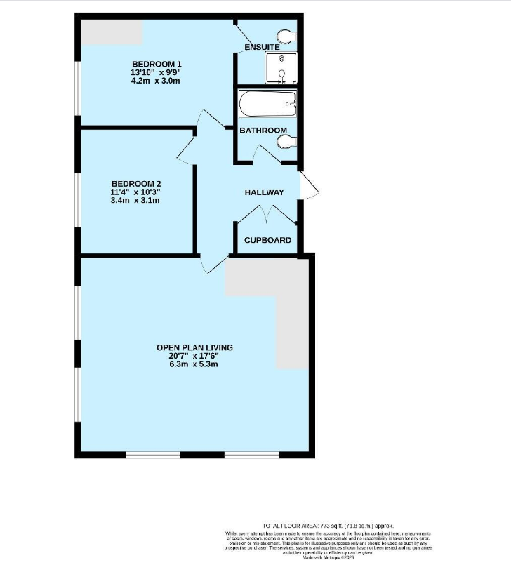 Apartment 32 The Space, Clarendon Avenue, Leamington Spa floorplan