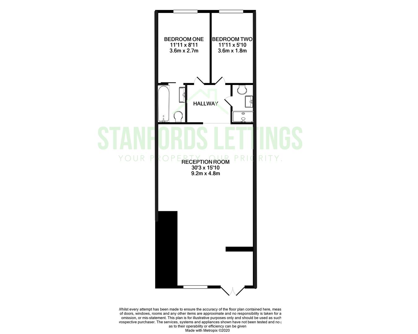 Flat 1, 52, Providence Place, Brighton floorplan