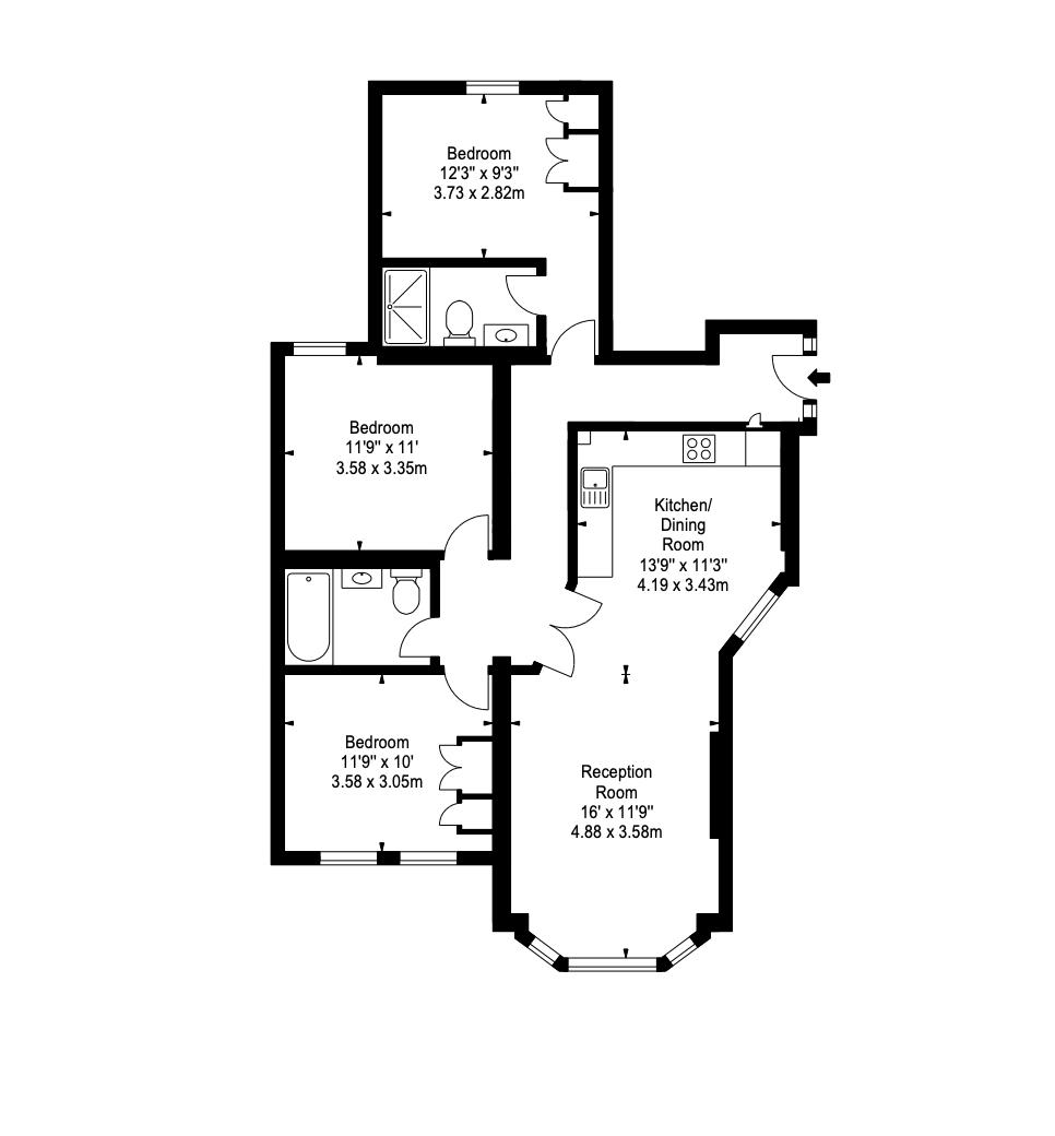 9, Hamlet Gardens, London floorplan