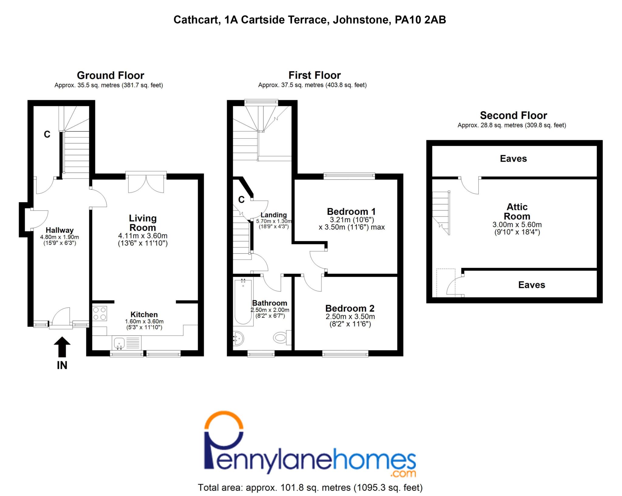 2 Bedrooms Terraced house for sale in Cartside Terrace, Kilbarchan PA10