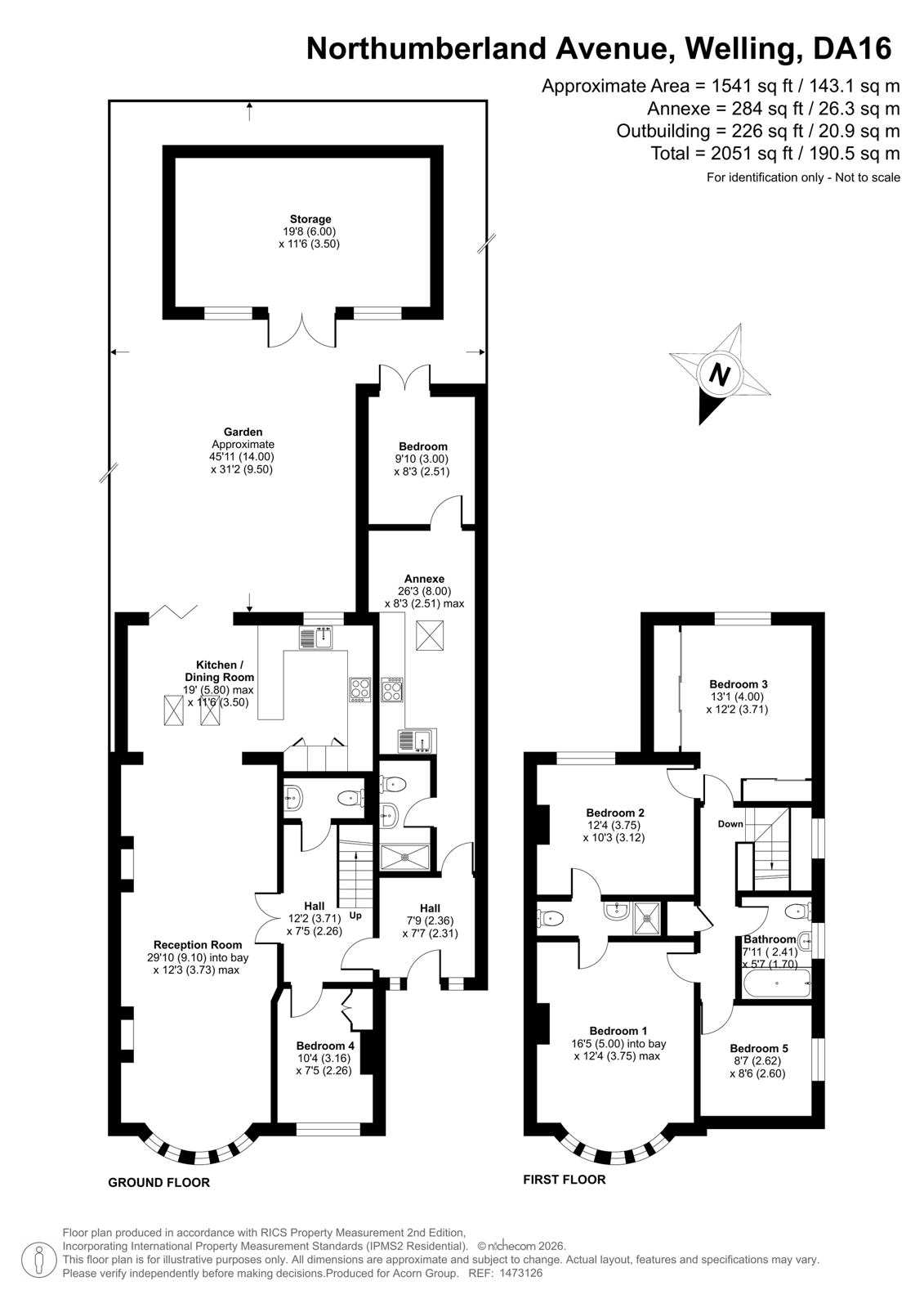 7, Northumberland Avenue, Welling floorplan