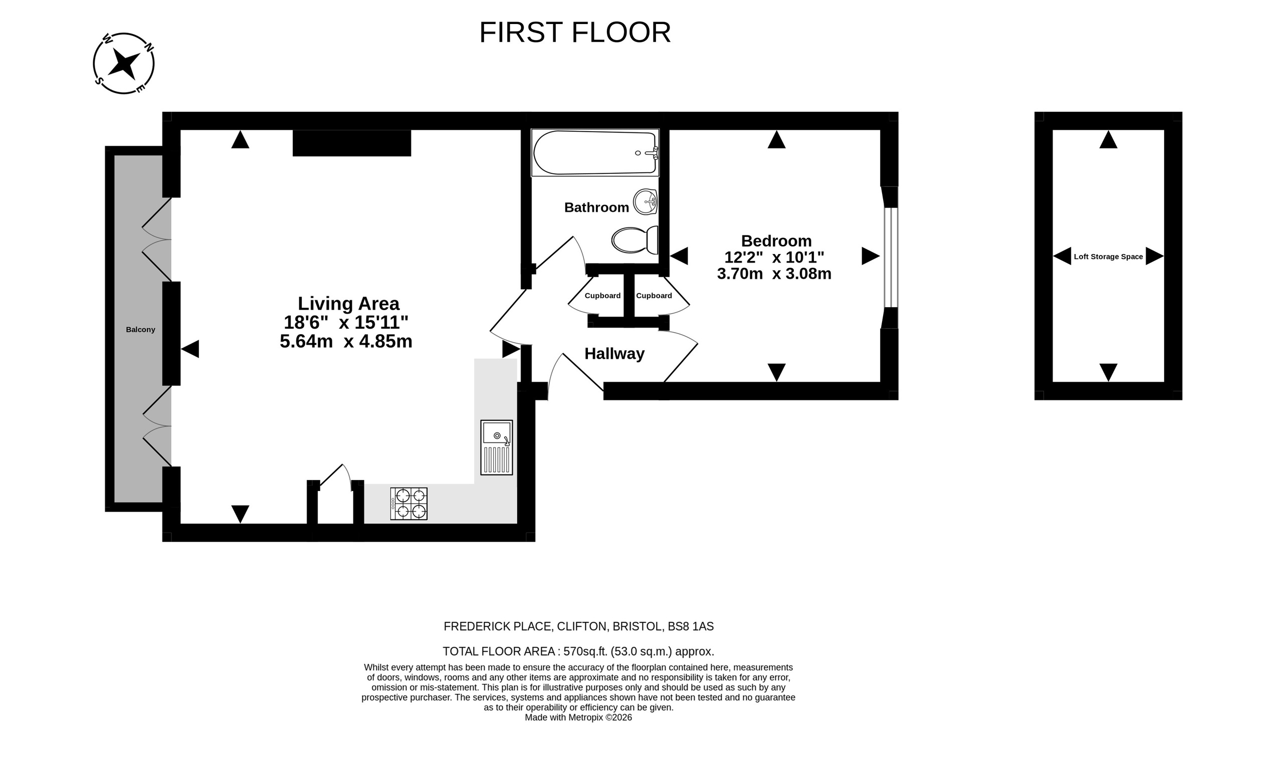 First Floor Flat 2 Frederick Place, Bristol floorplan