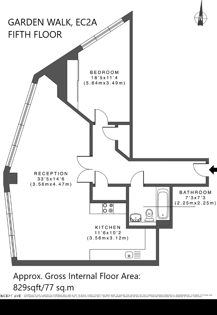 1 Bedrooms Flat to rent in Garden Walk, Shoreditch, London EC2A