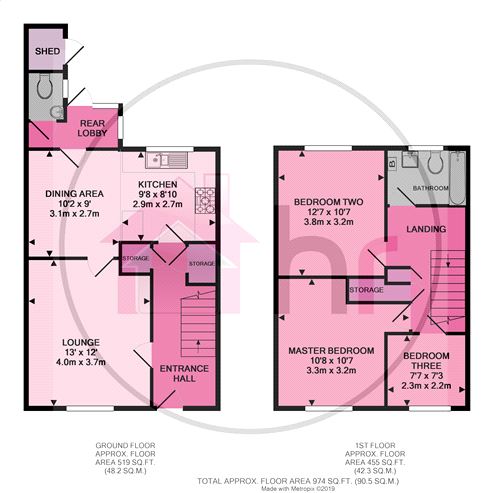 3 Bedrooms Terraced house for sale in Whitehall Walk, St Neots, Cambridgeshire PE19