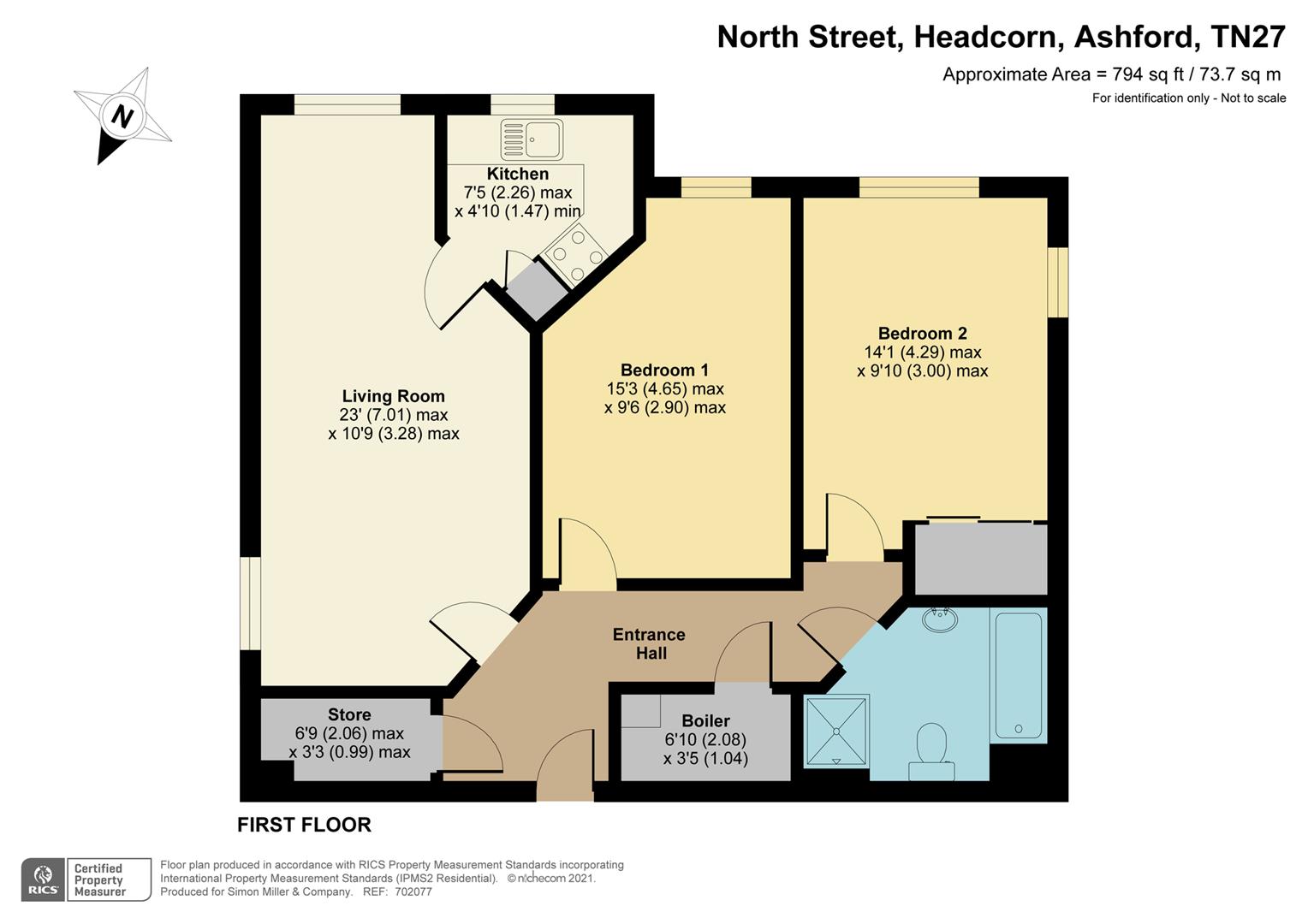 18 Culpeper Court, North Street, Ashford floorplan