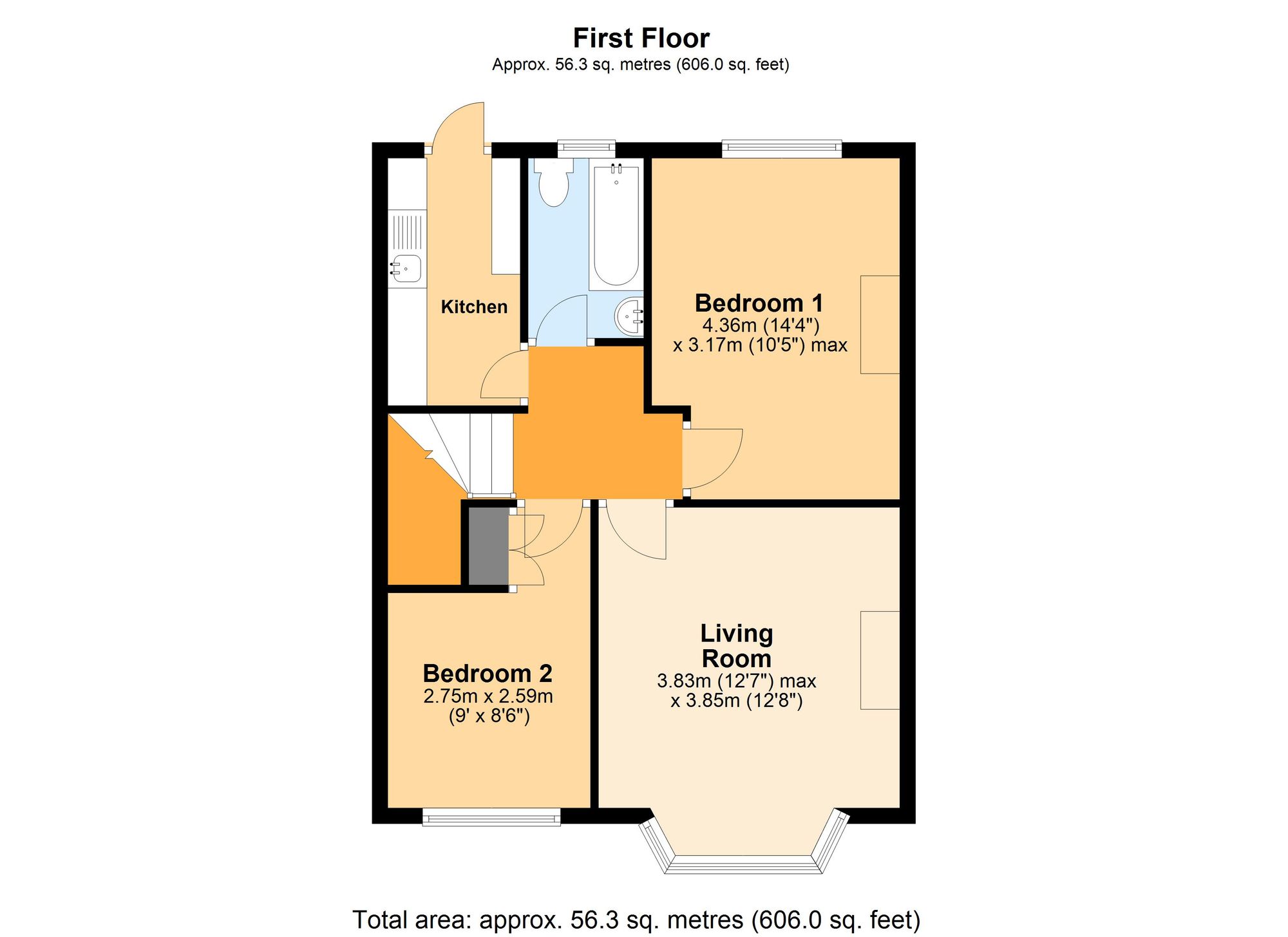 Flat 2, 33 Richmond Road, Newport floorplan