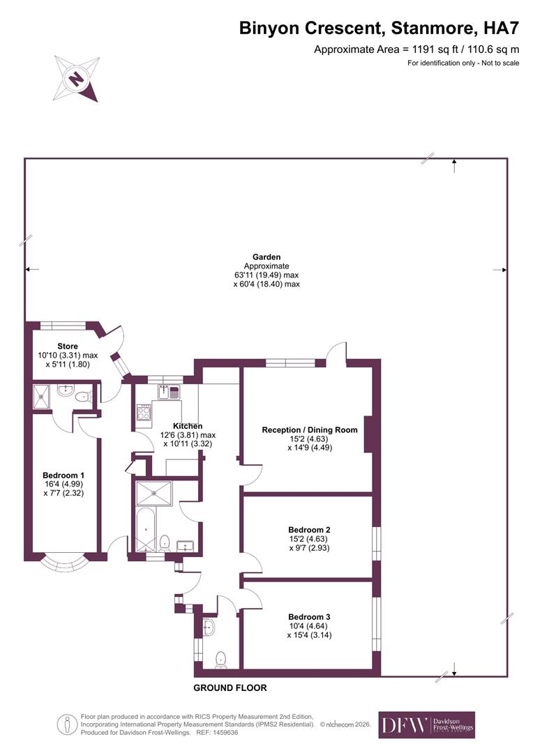 Bungalow 2, 43, Binyon Crescent, Stanmore floorplan