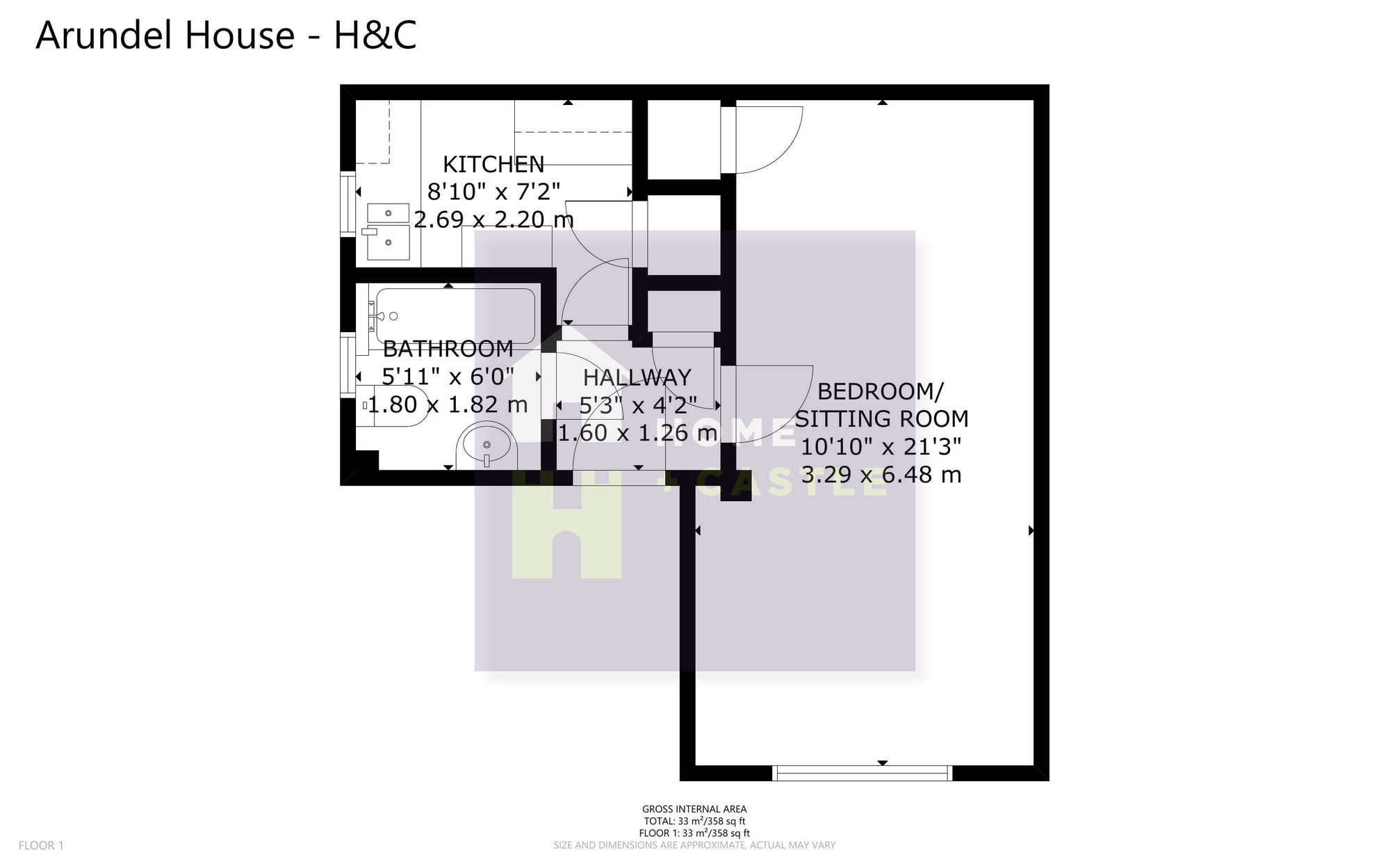 Flat 9, Arundel House, Eastbourne floorplan
