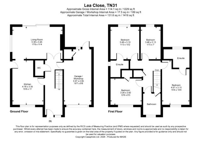 3, Lea Close, Rye floorplan