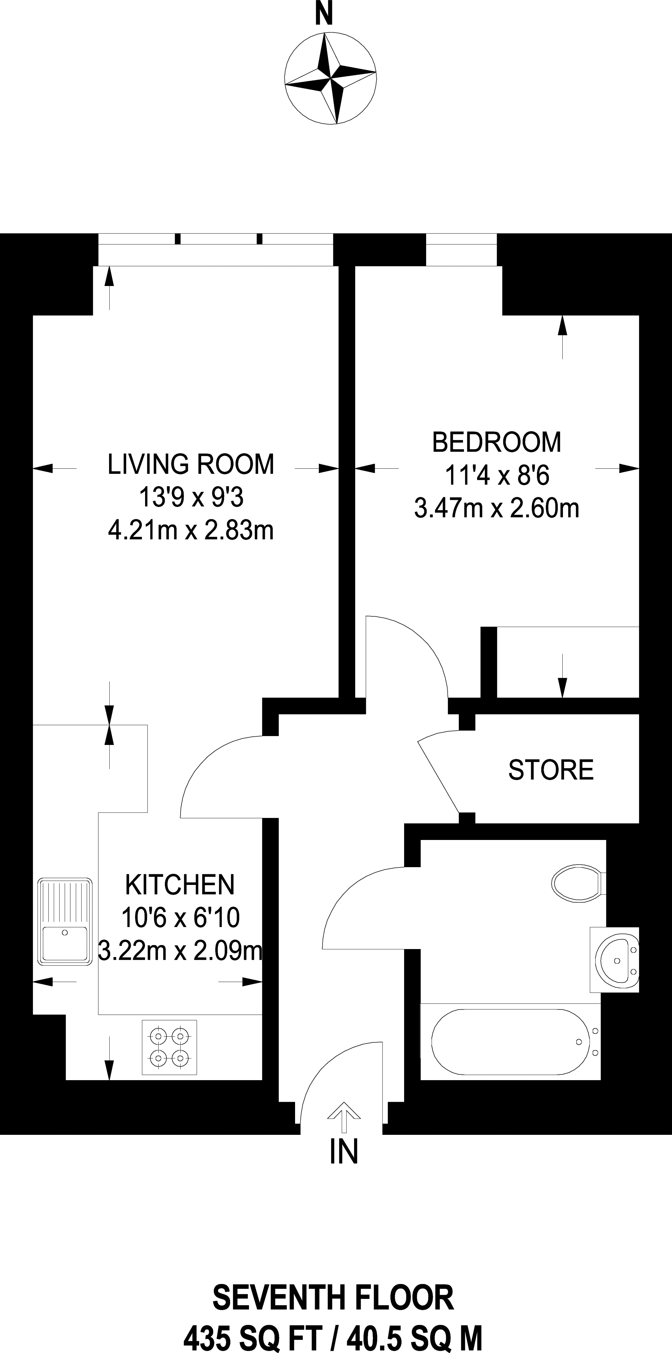 1 Bedrooms Flat to rent in Saffron Tower, Croydon CR0